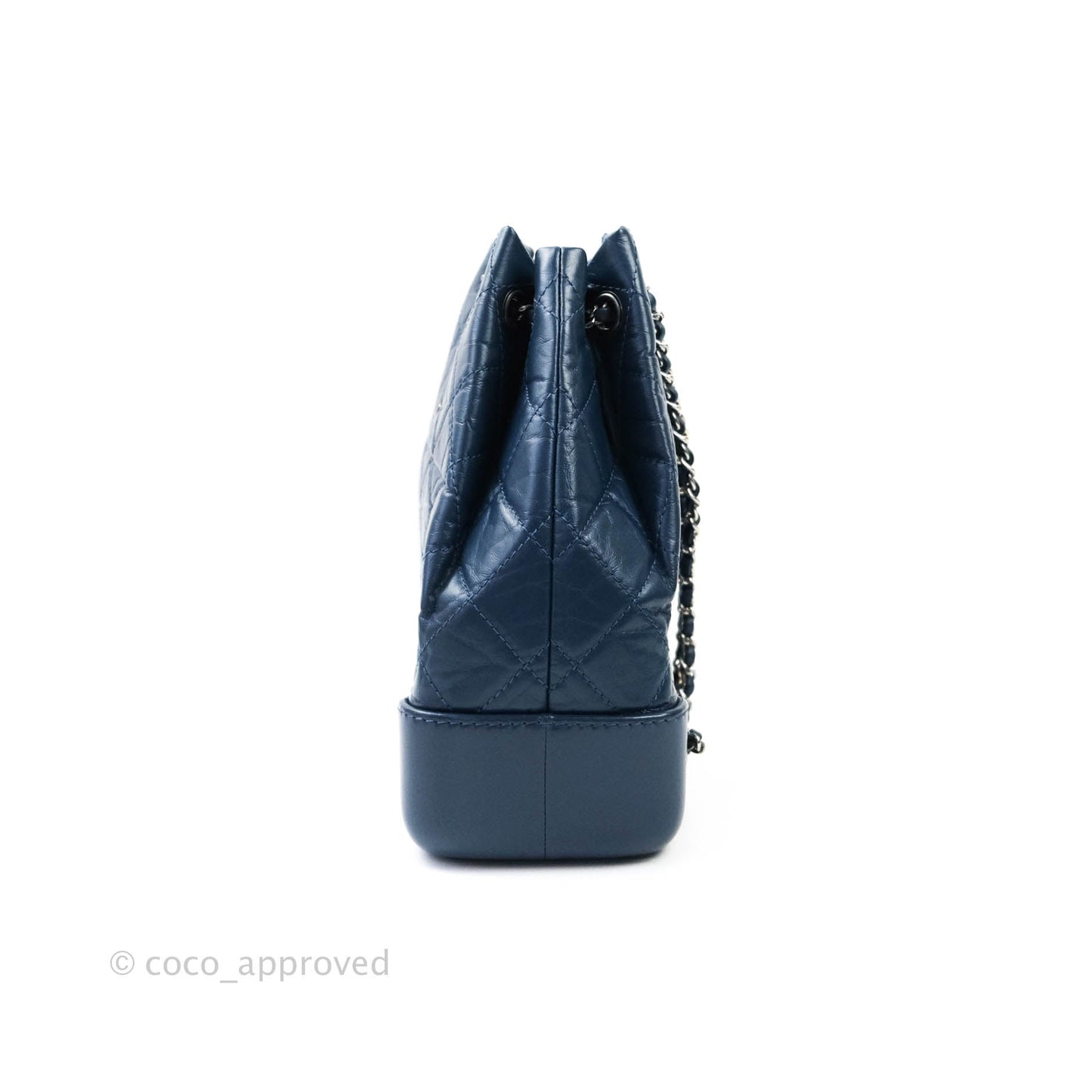 Chanel Gabrielle Backpack Blue Aged Calfskin Small