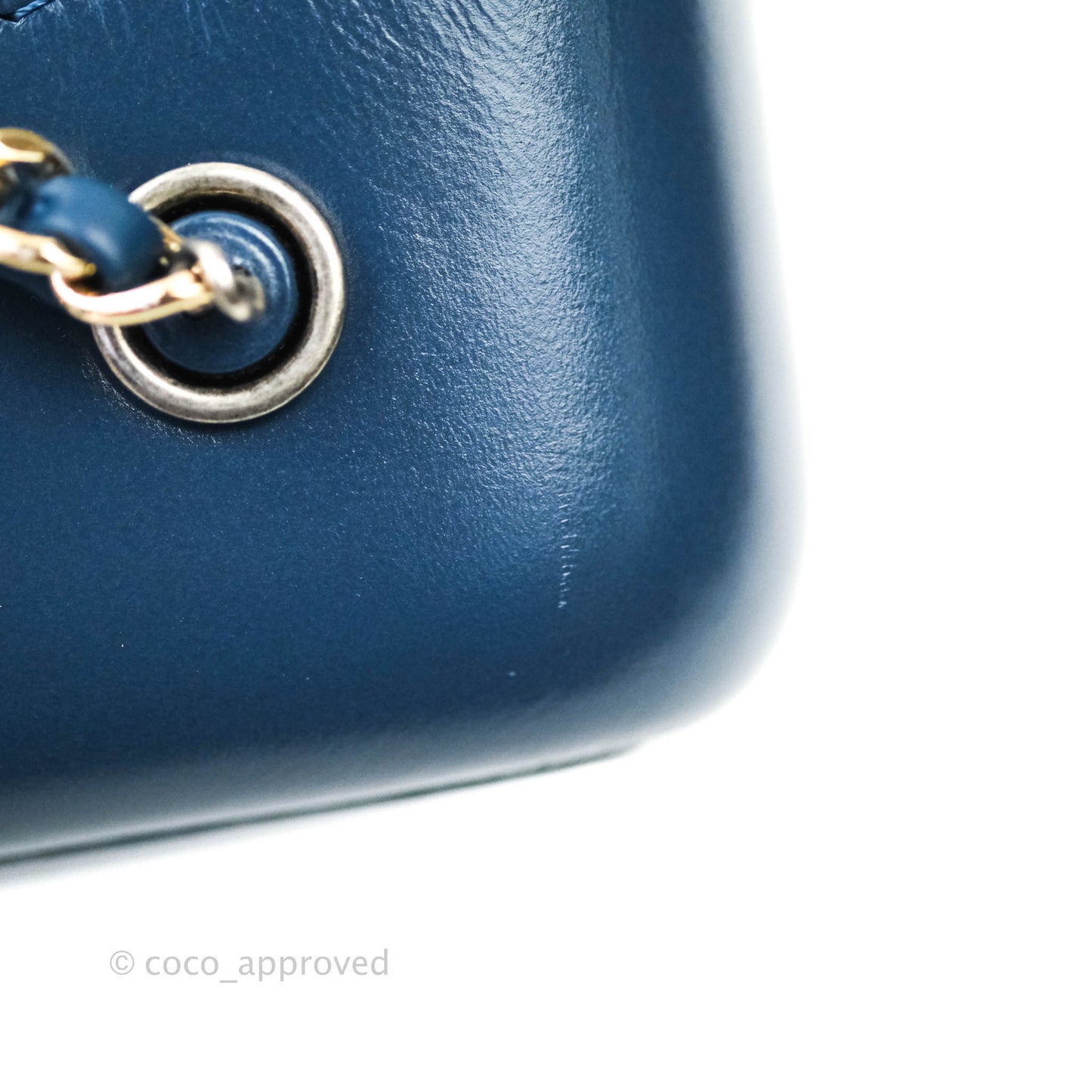 Chanel Gabrielle Backpack Blue Aged Calfskin Small