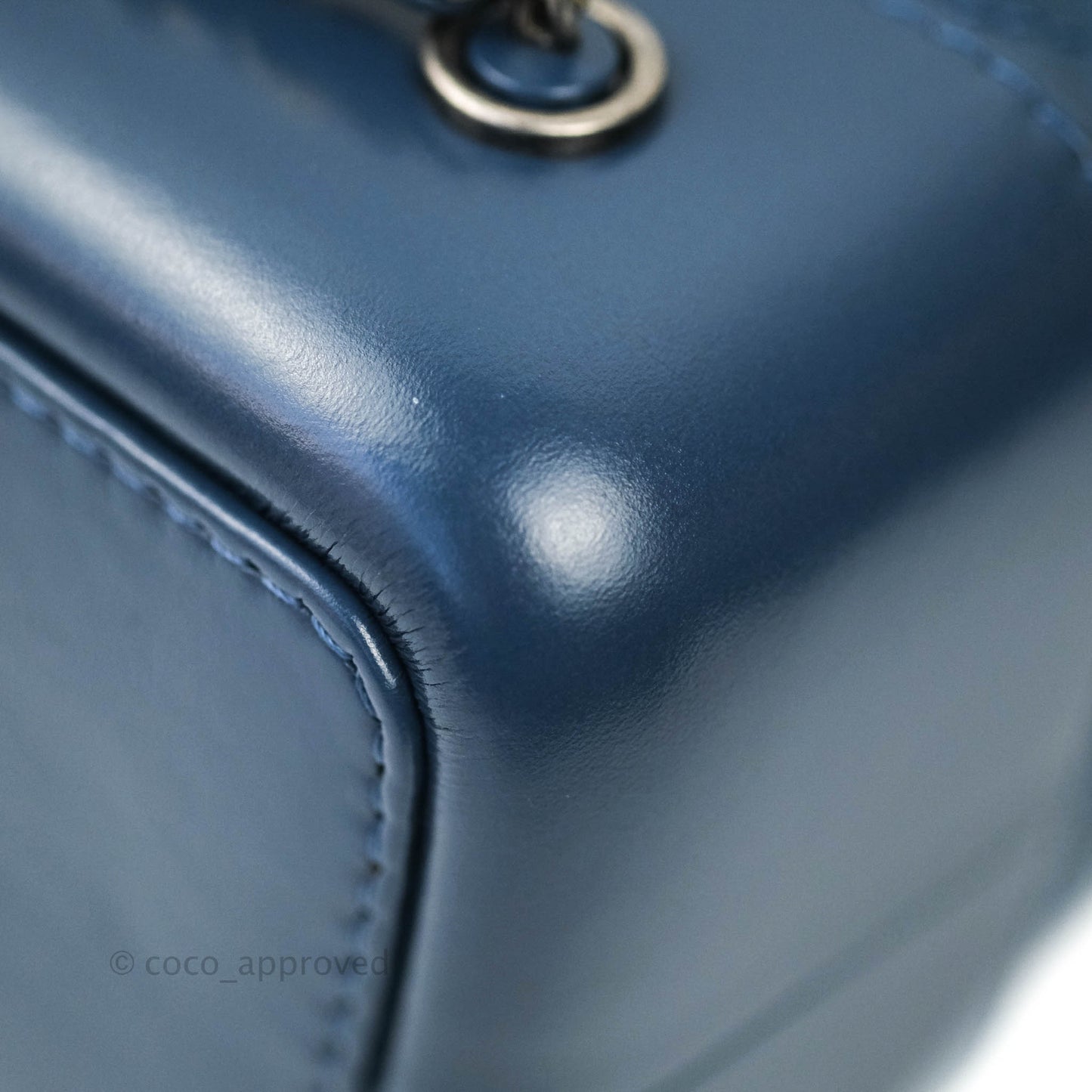 Chanel Gabrielle Backpack Blue Aged Calfskin Small