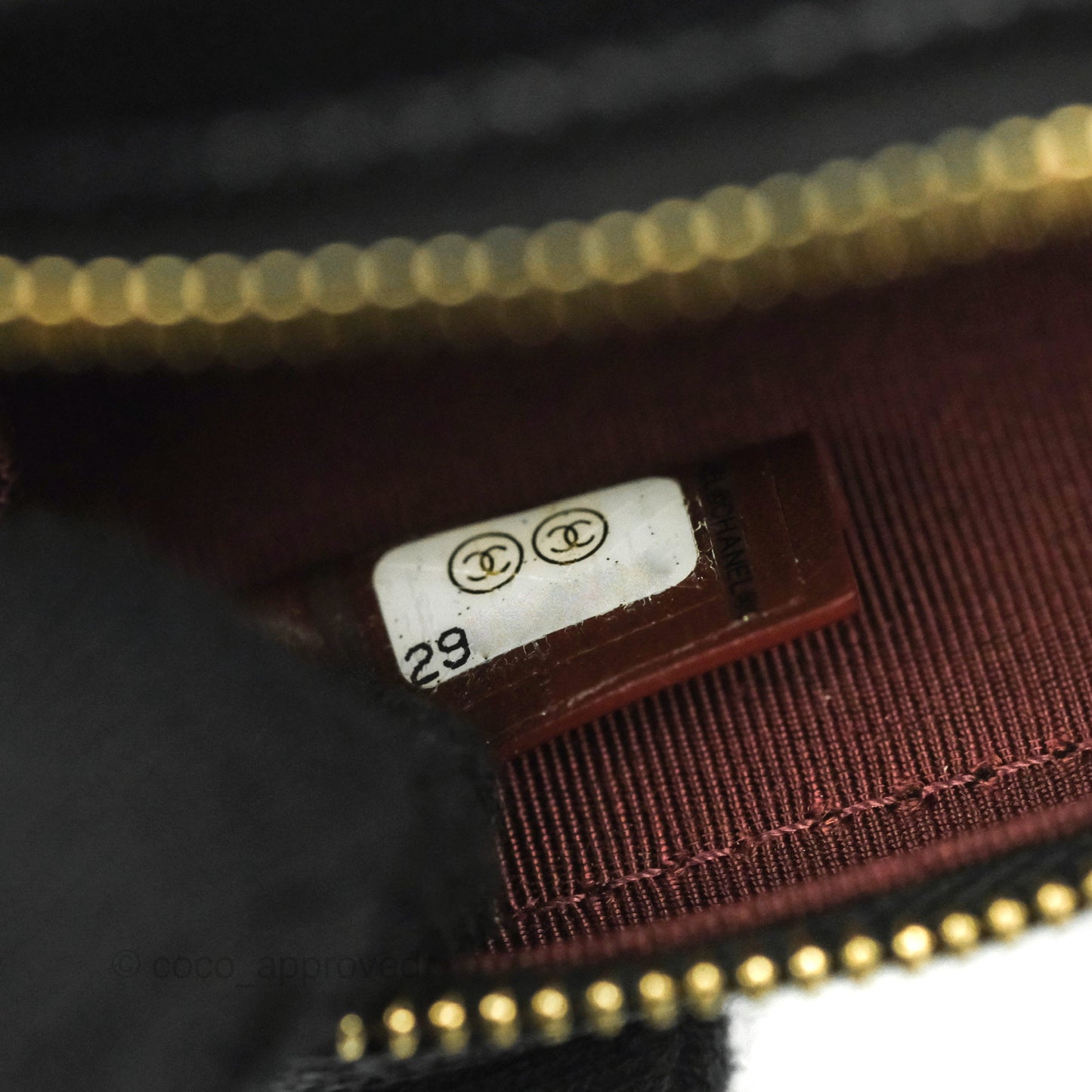 Chanel Quilted WOC Phone Holder Black Caviar Gold Hardware