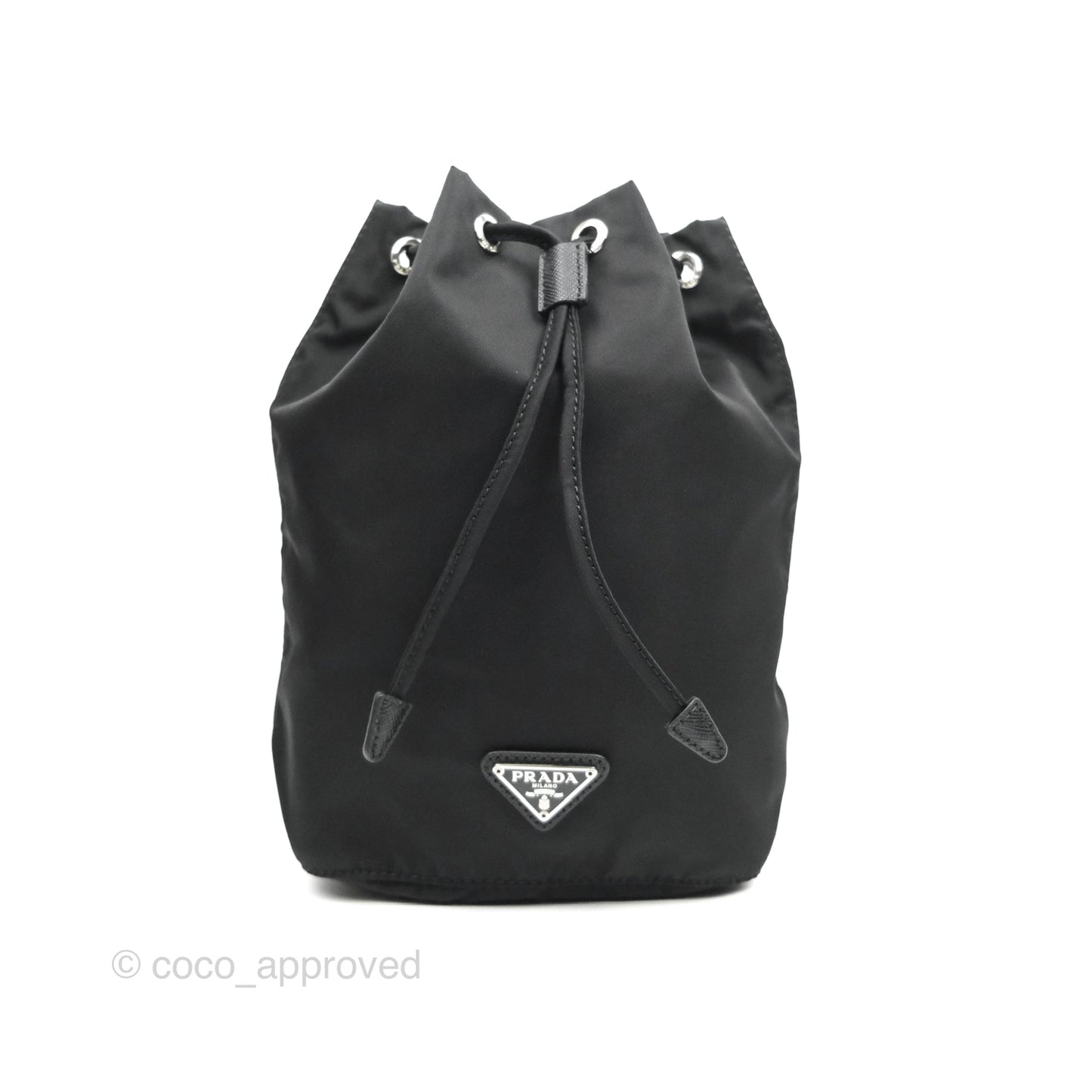 Prada Black Nylon Bucket Pouch Necessaire