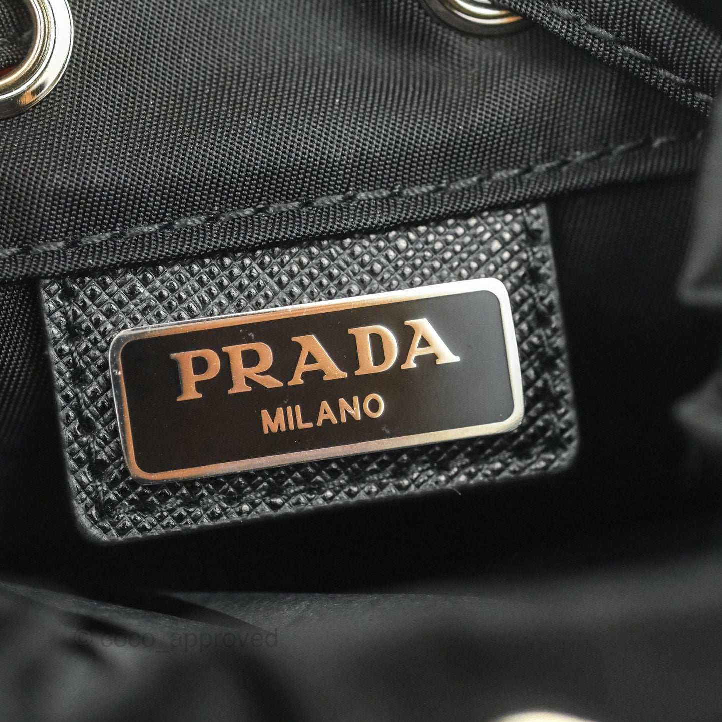Prada Black Nylon Bucket Pouch Necessaire