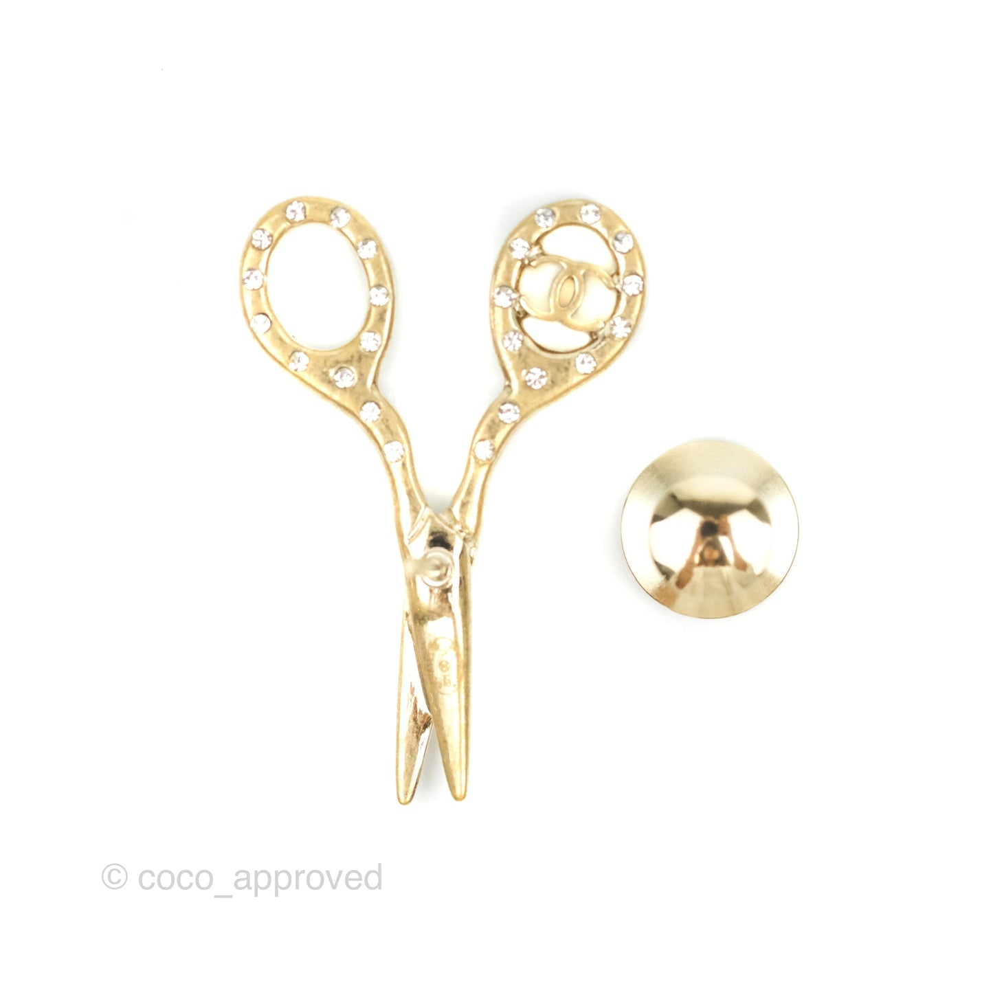 Chanel CC Brooch Set in 3 Gold Tone 21V