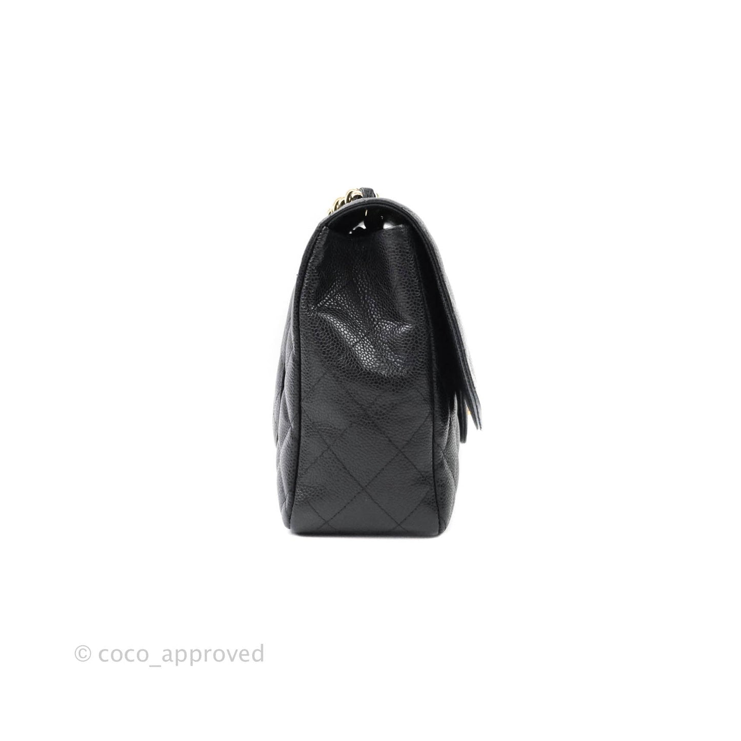 Chanel Jumbo Single Flap Black Caviar Gold Hardware⁣⁣