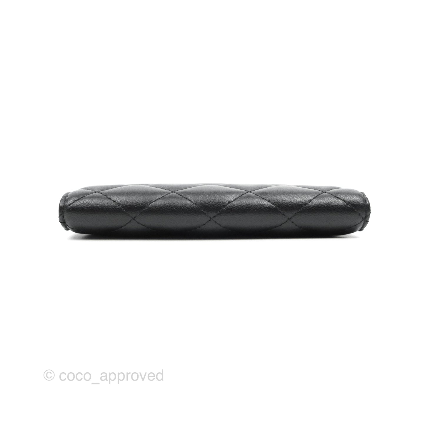 Chanel Classic Quilted Passport Holder Black Lambskin Silver Hardware 19C