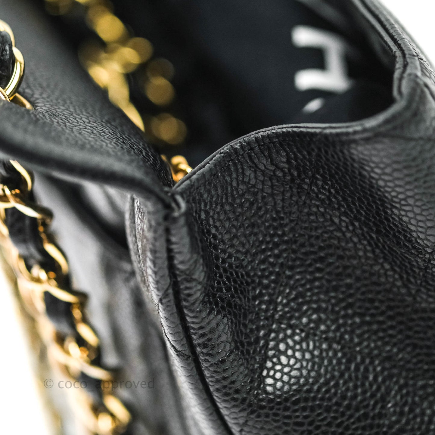 Chanel Jumbo Single Flap Black Caviar Gold Hardware⁣⁣