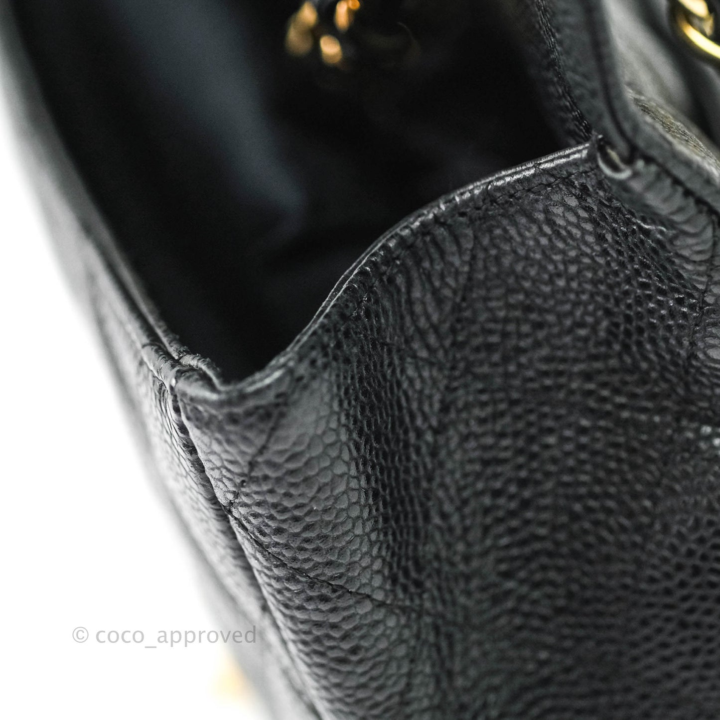 Chanel Jumbo Single Flap Black Caviar Gold Hardware⁣⁣