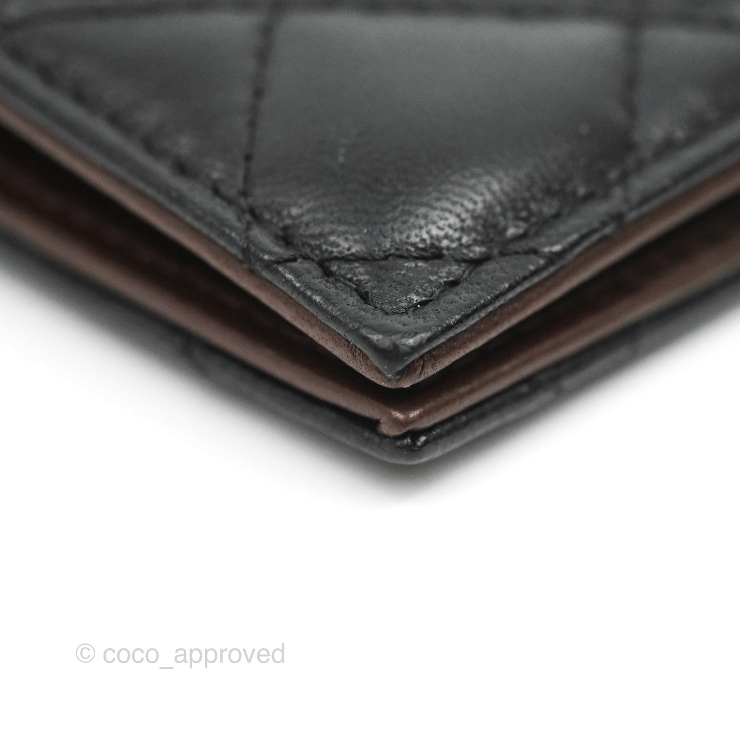 Chanel Classic Quilted Passport Holder Black Lambskin Silver Hardware 19C