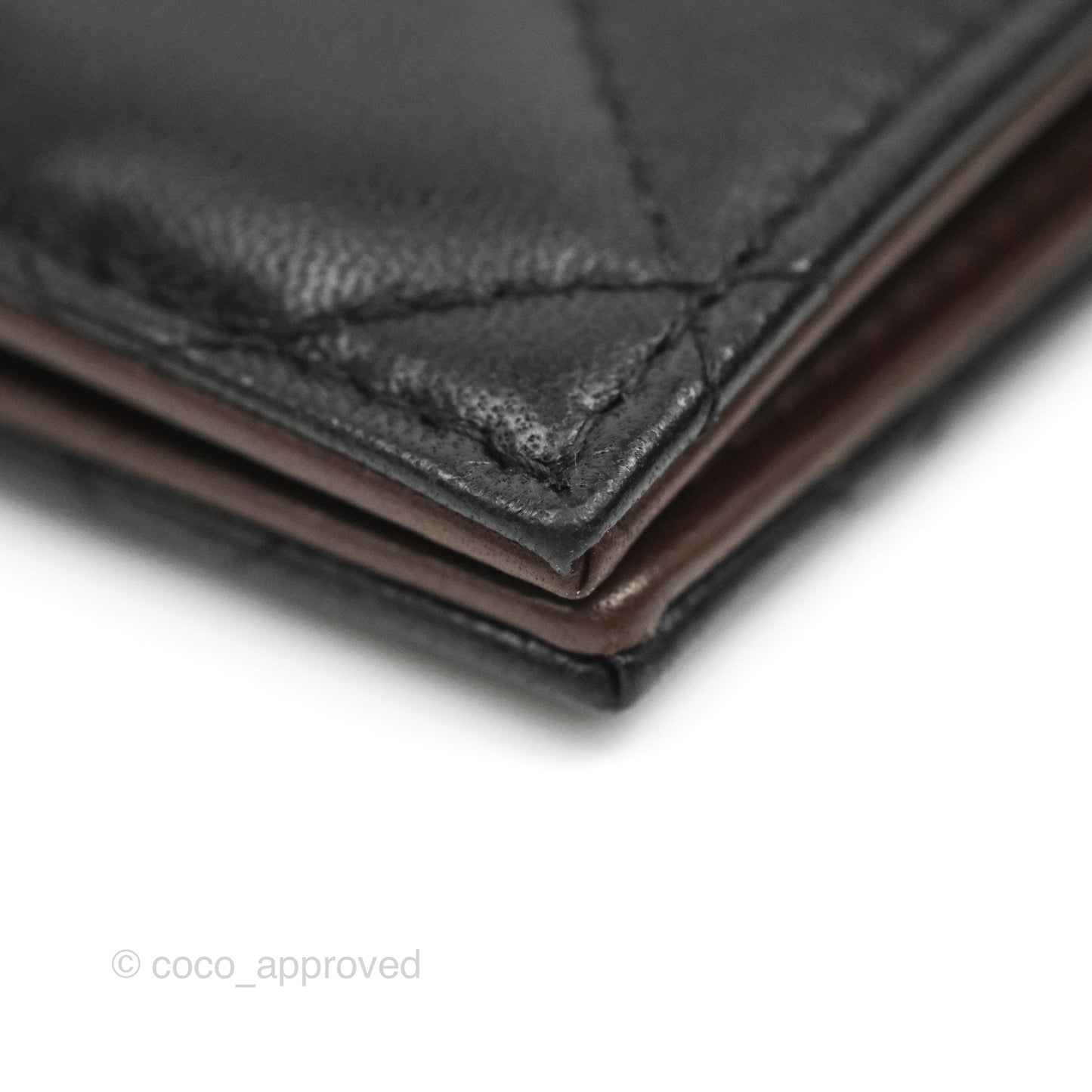 Chanel Classic Quilted Passport Holder Black Lambskin Silver Hardware 19C