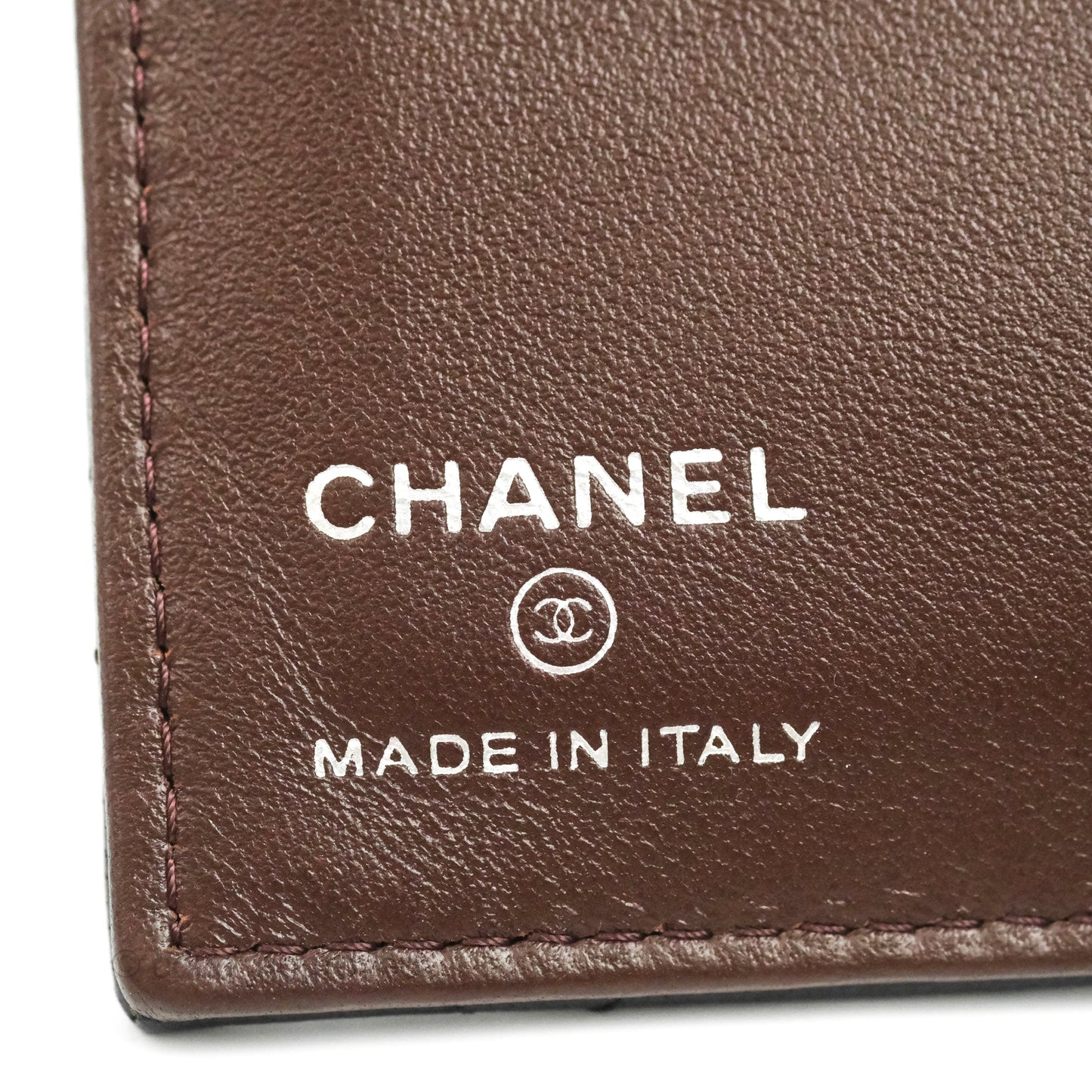 Chanel Classic Quilted Passport Holder Black Lambskin Silver Hardware 19C
