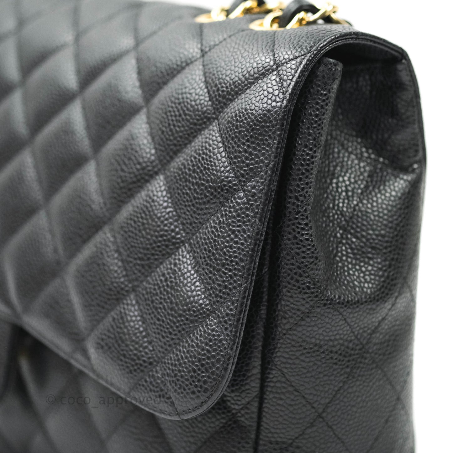 Chanel Jumbo Single Flap Black Caviar Gold Hardware⁣⁣