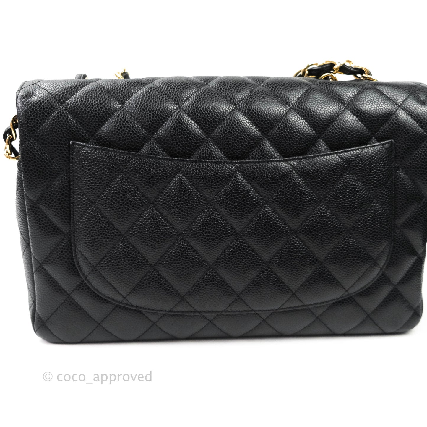 Chanel Jumbo Single Flap Black Caviar Gold Hardware⁣⁣