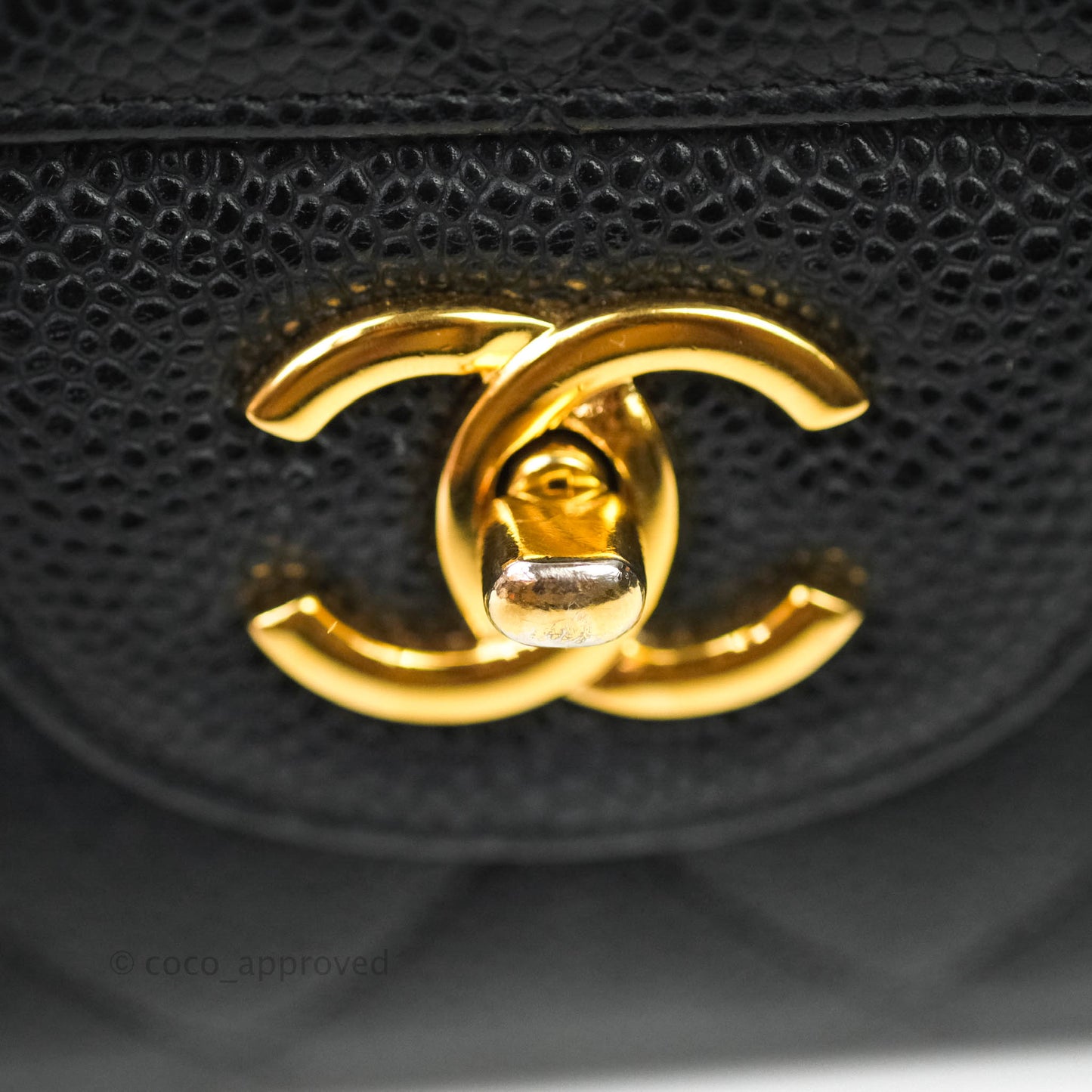 Chanel Jumbo Single Flap Black Caviar Gold Hardware⁣⁣