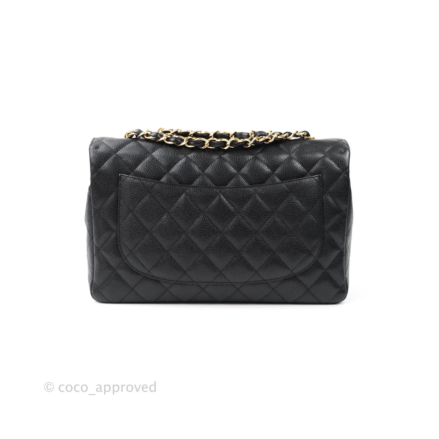 Chanel Jumbo Single Flap Black Caviar Gold Hardware⁣⁣