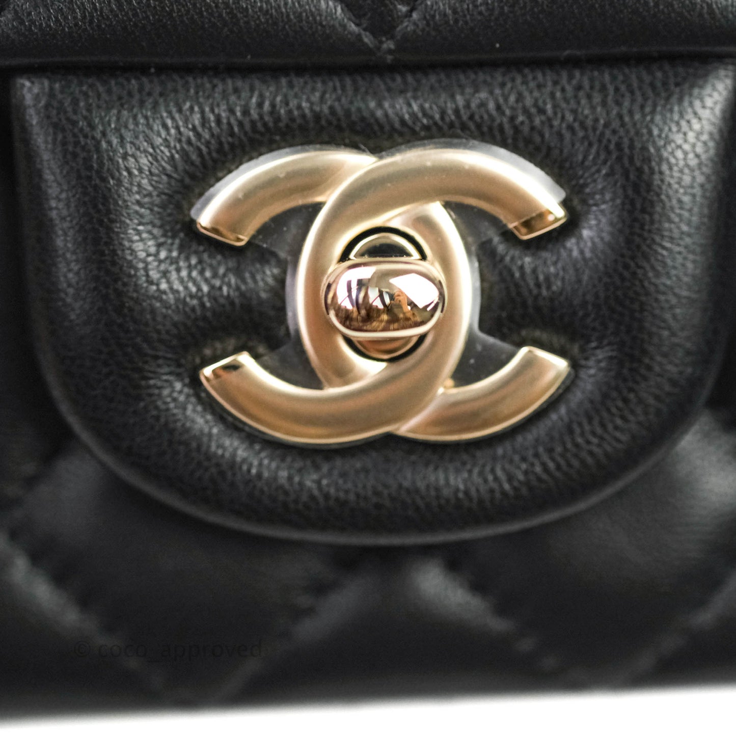 Chanel Quilted Mini Rectangular Lambskin Black Flap With Charms Gold Hardware 21C