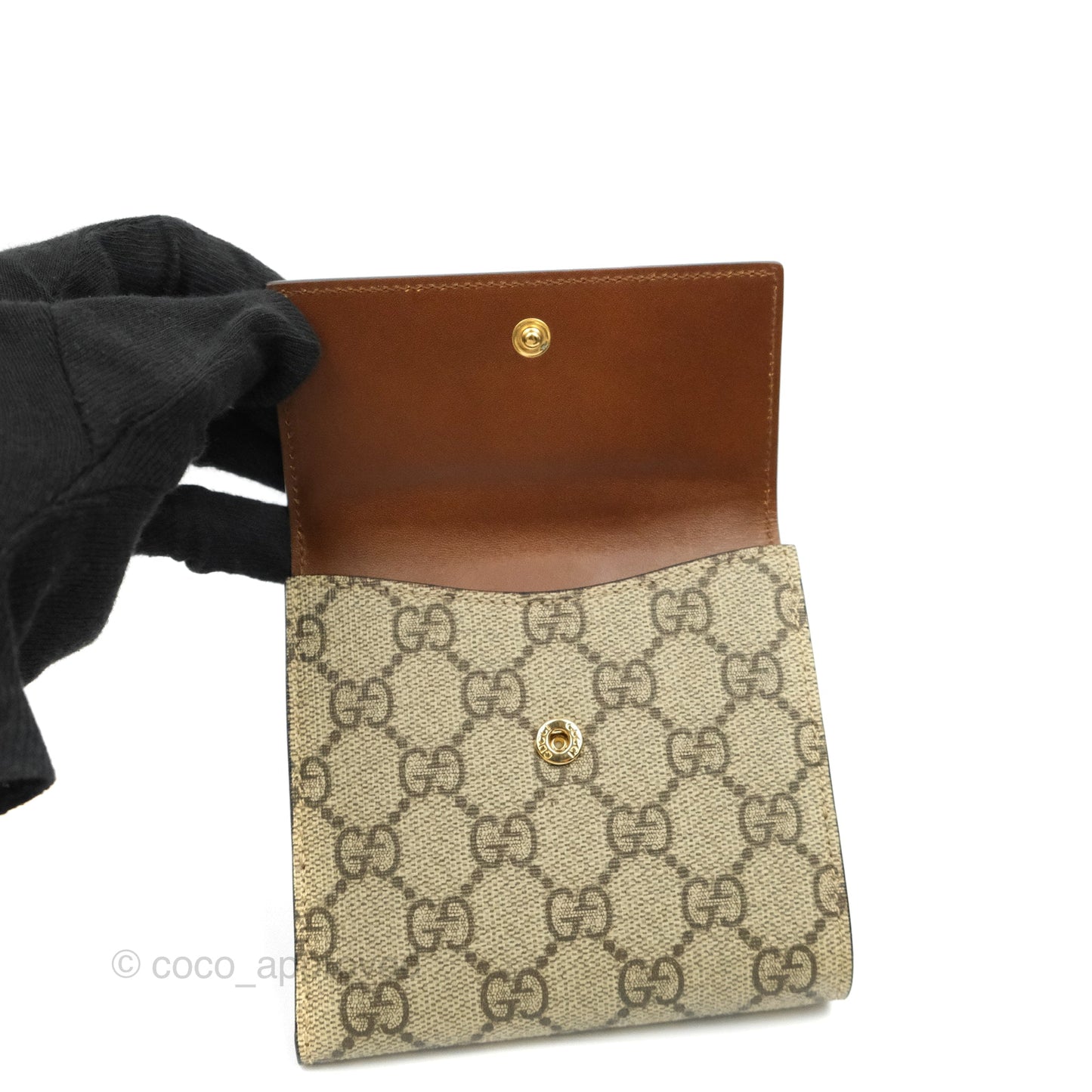Gucci GG Monogram Brown Canvas Wallet