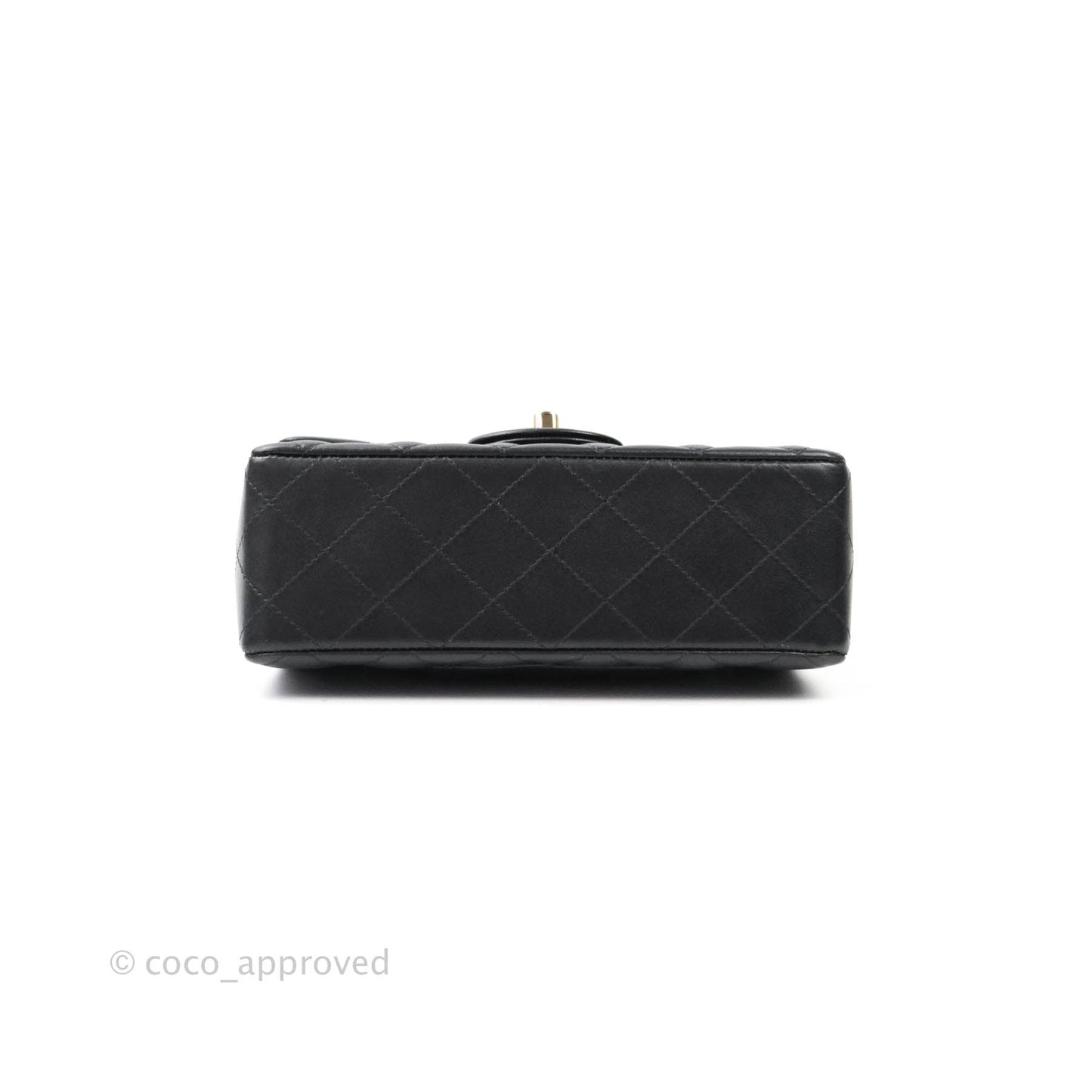 Chanel Quilted Mini Rectangular Lambskin Black Flap With Charms Gold Hardware 21C