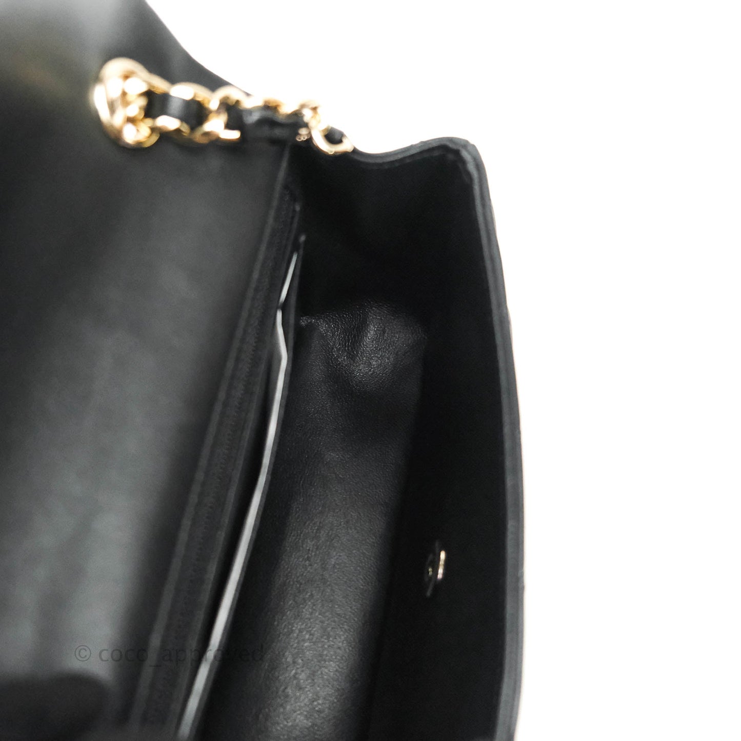 Chanel Quilted Mini Rectangular Lambskin Black Flap With Charms Gold Hardware 21C