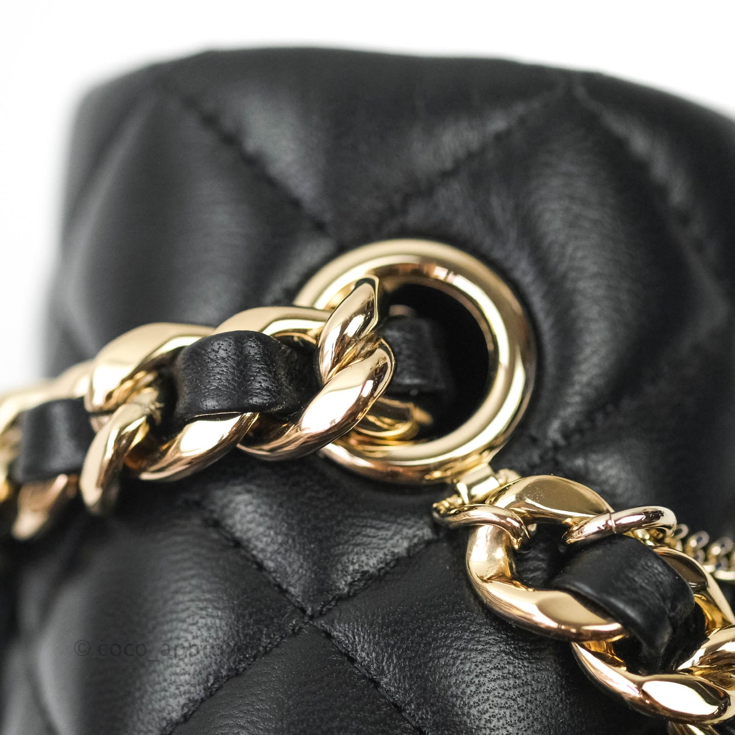 Chanel Quilted Mini Rectangular Lambskin Black Flap With Charms Gold Hardware 21C
