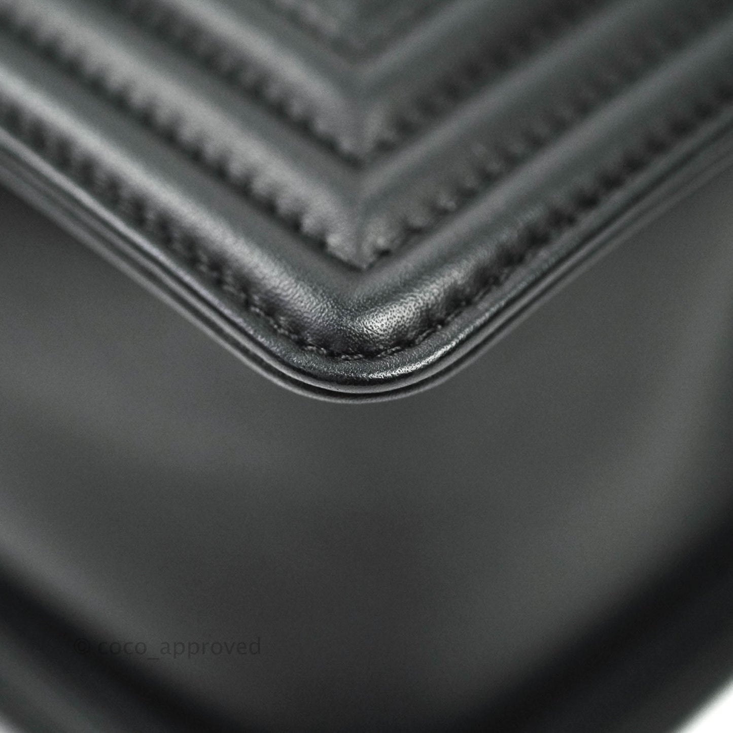 Chanel Quilted Medium Boy Bag Black Calfskin Ruthenium Hardware