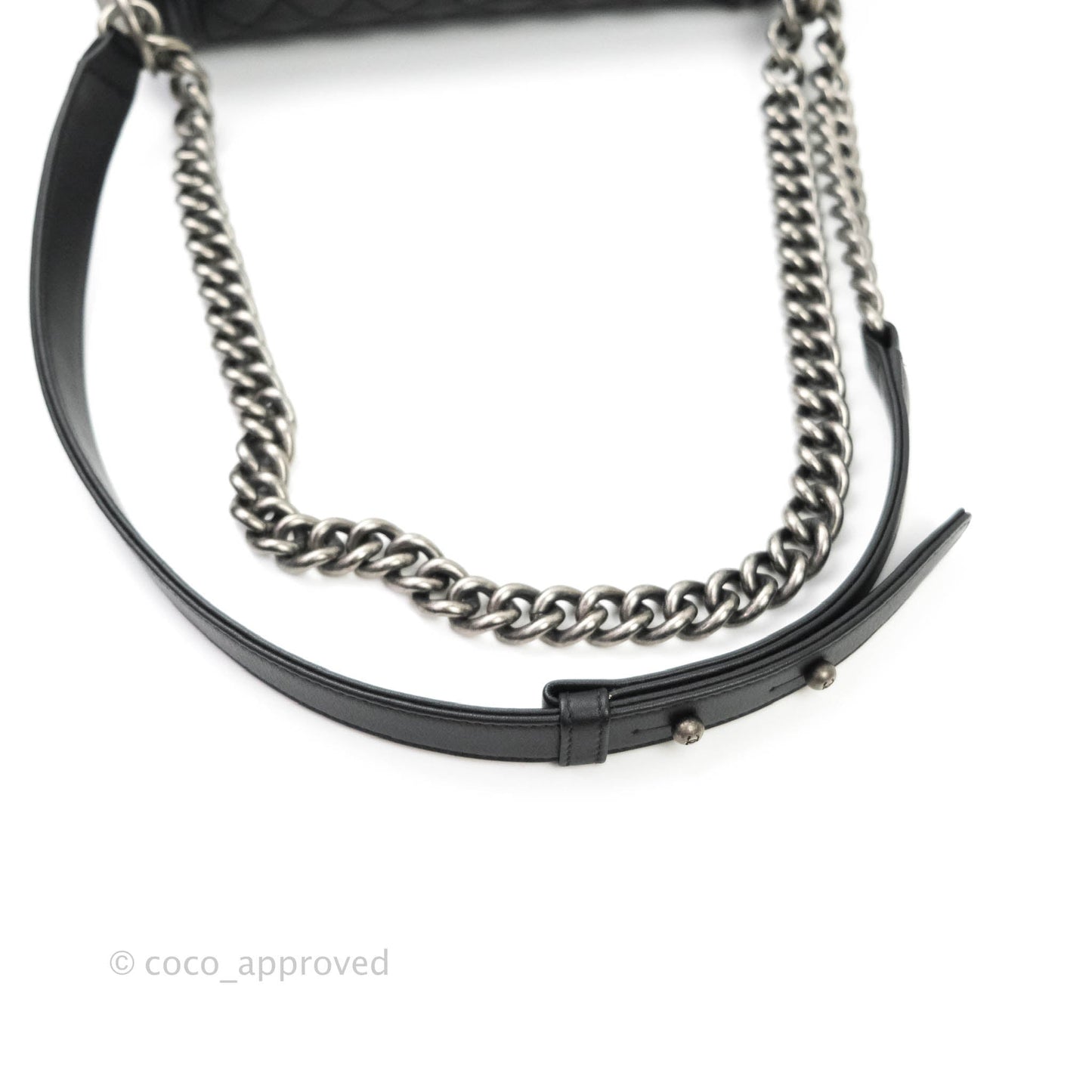 Chanel Quilted Medium Boy Bag Black Calfskin Ruthenium Hardware