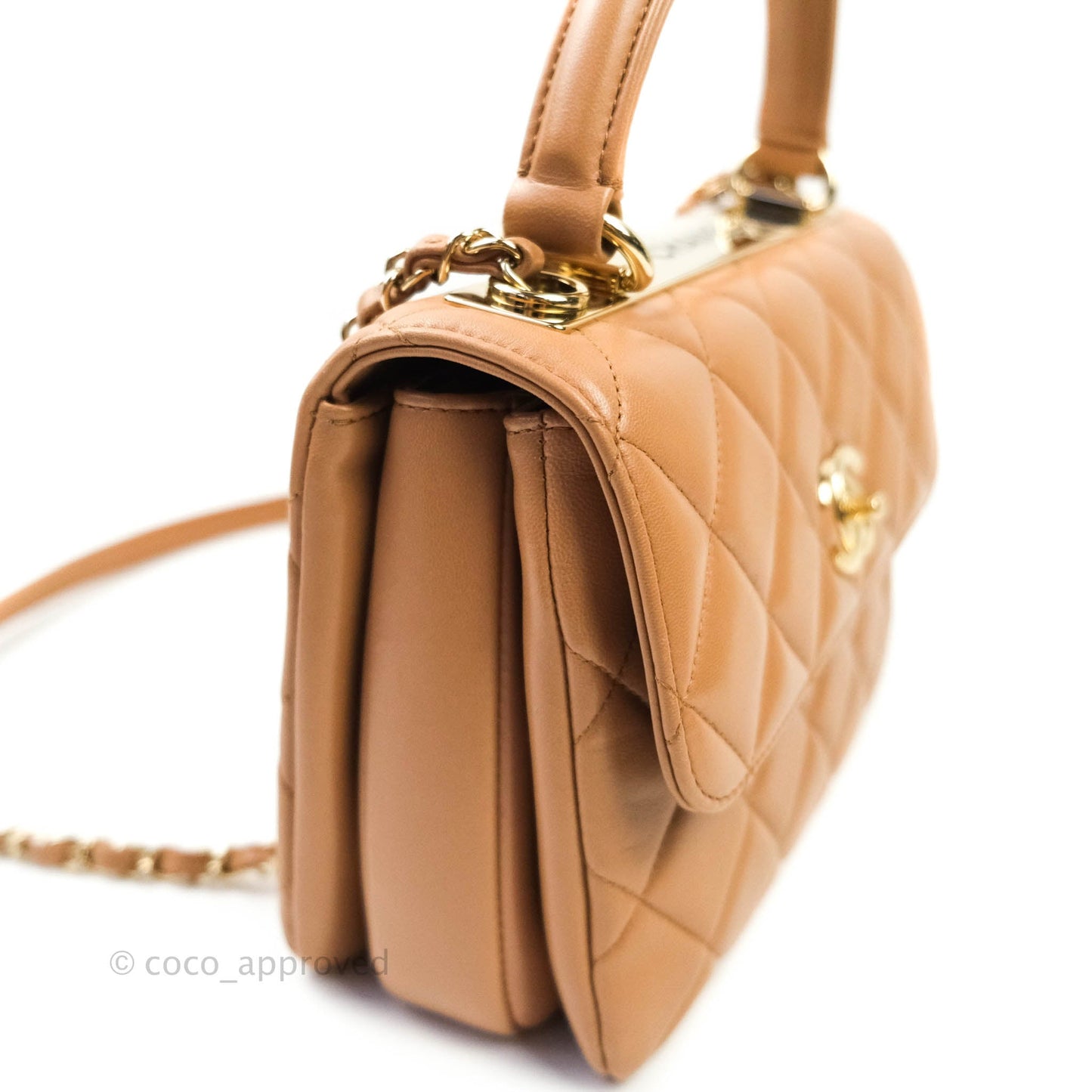 Chanel Trendy CC Small Beige Lambskin Gold Hardware