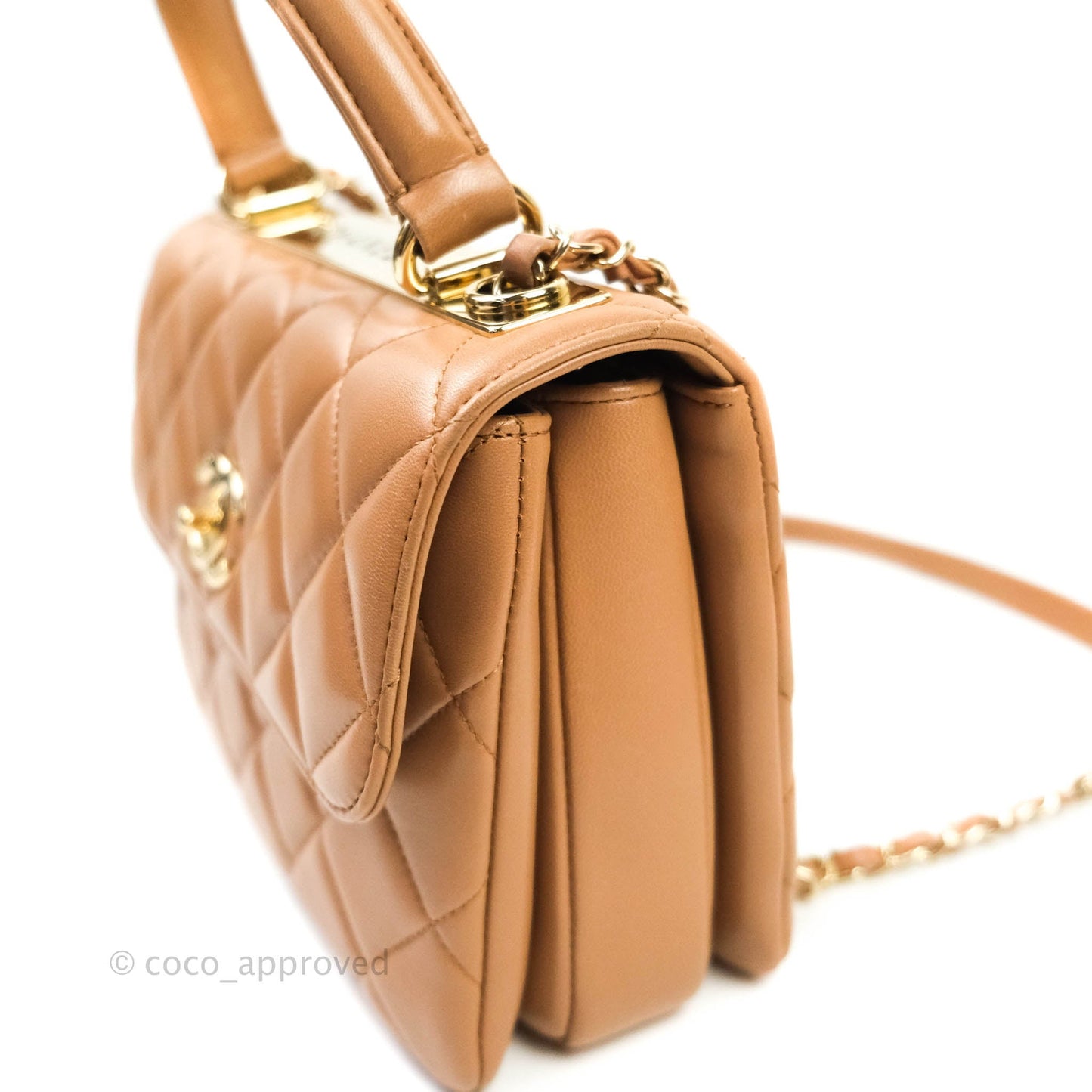 Chanel Trendy CC Small Beige Lambskin Gold Hardware