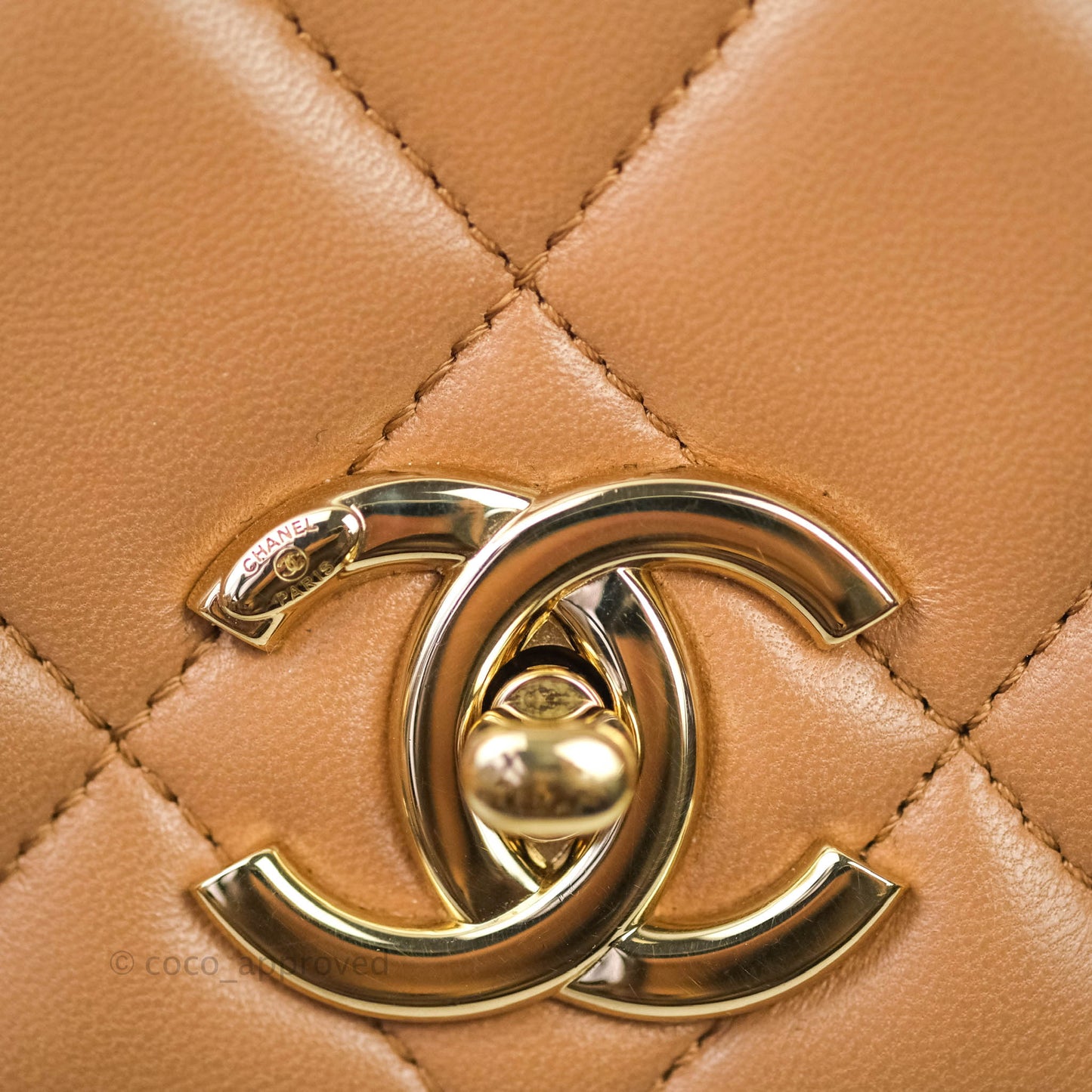 Chanel Trendy CC Small Beige Lambskin Gold Hardware