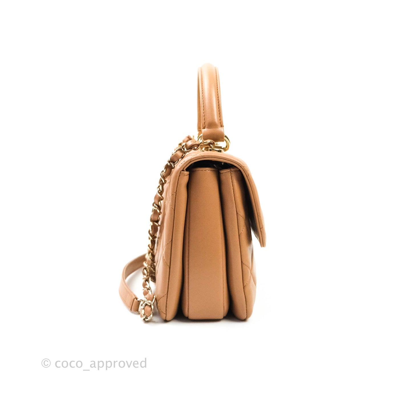 Chanel Trendy CC Small Beige Lambskin Gold Hardware