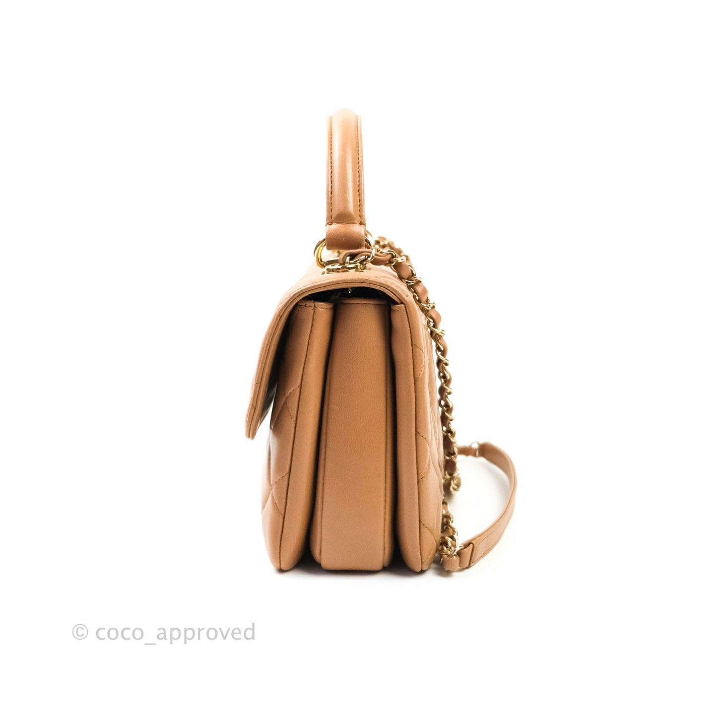 Chanel Trendy CC Small Beige Lambskin Gold Hardware