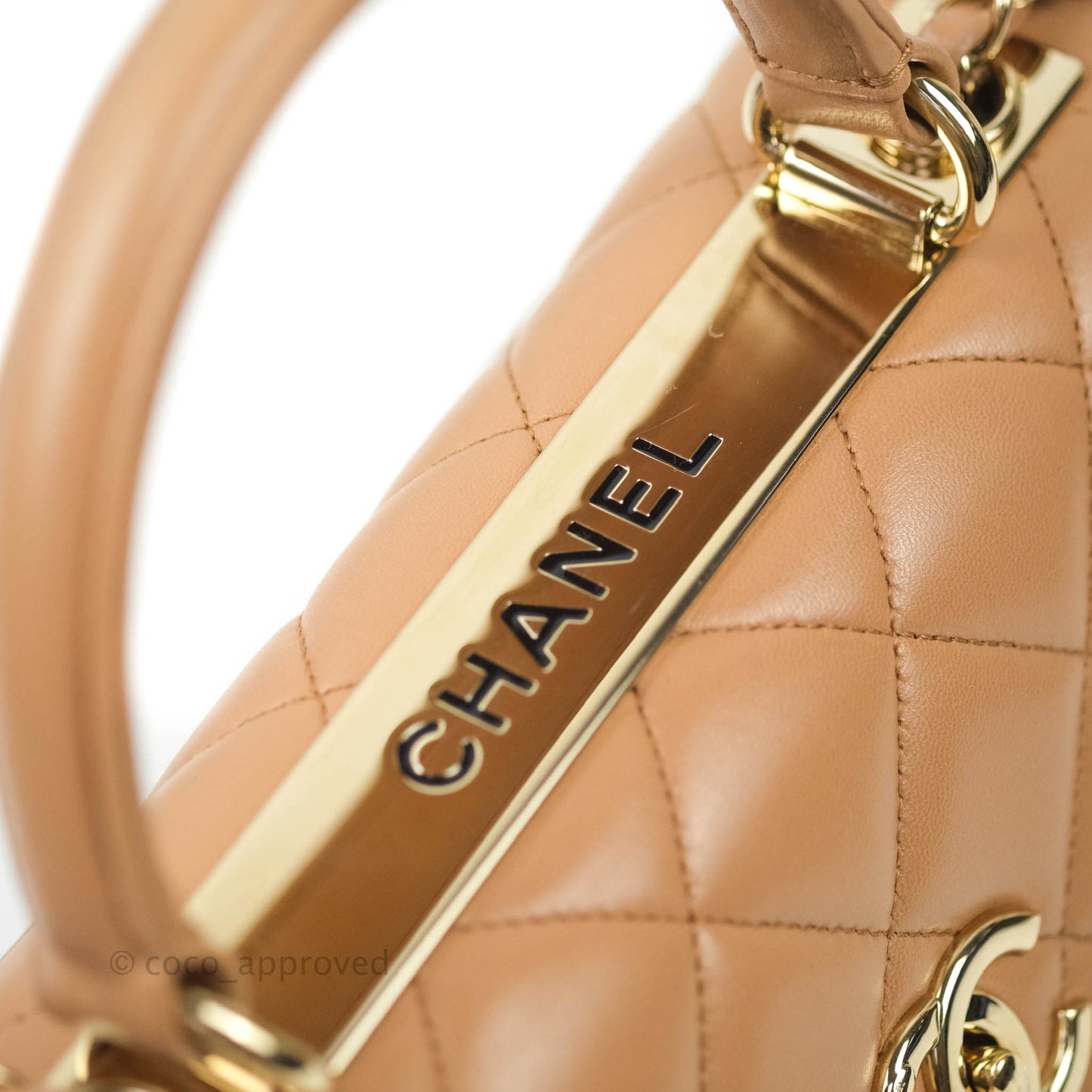 Chanel Trendy CC Small Beige Lambskin Gold Hardware