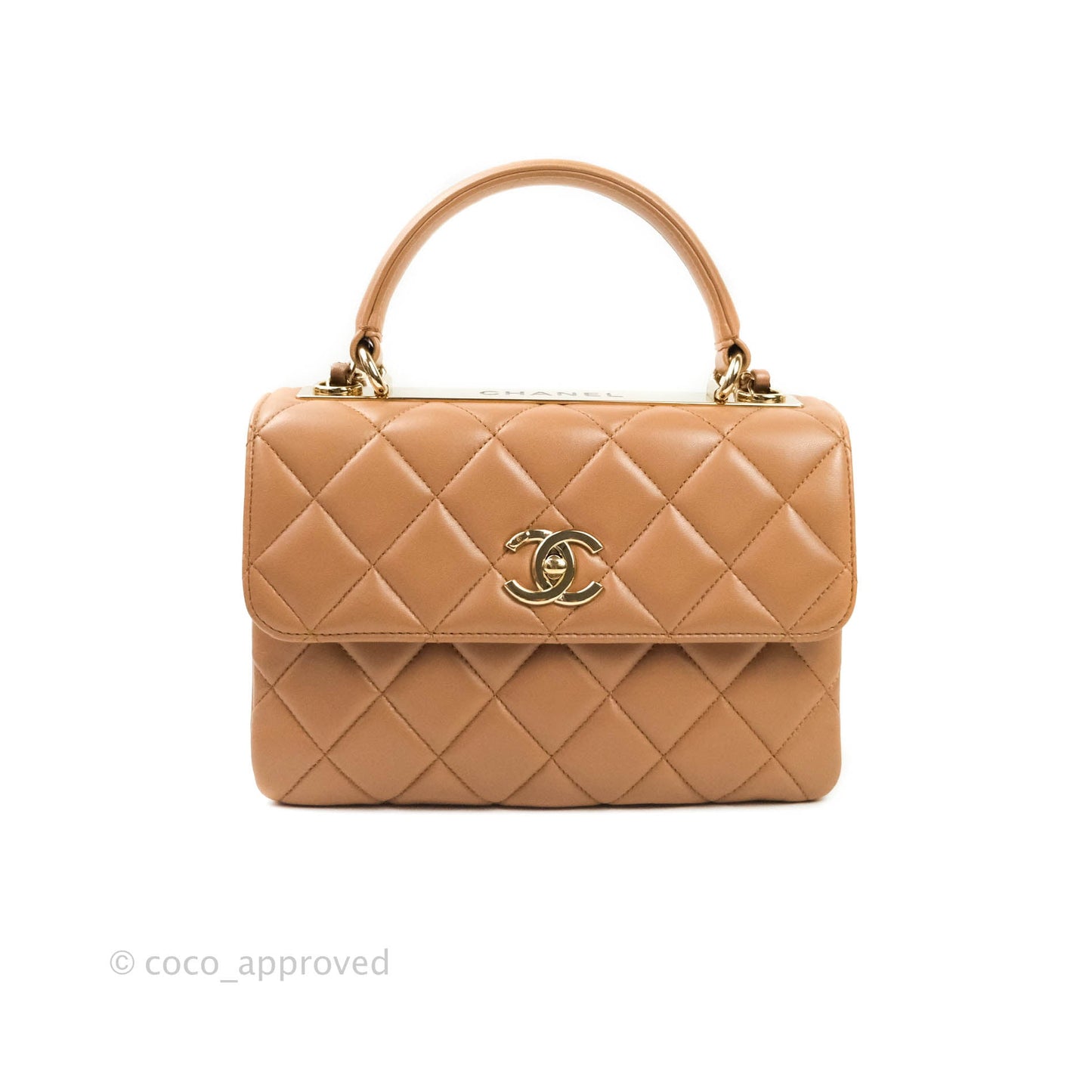 Chanel Trendy CC Small Beige Lambskin Gold Hardware
