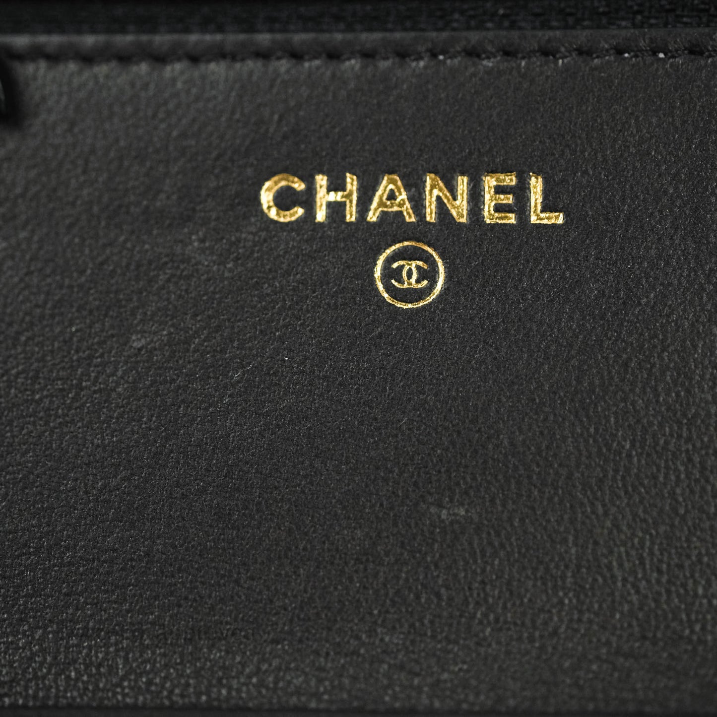 Chanel Aged Calfskin Quilted Reissue Wallet On Chain WOC Black Gold Hardware