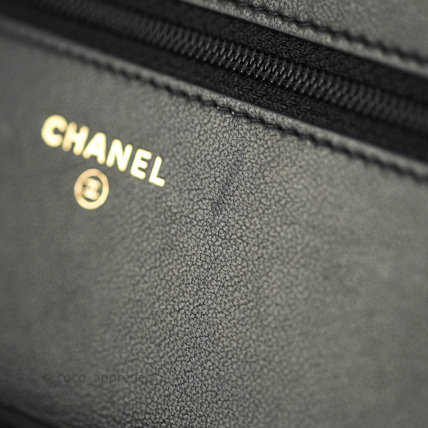 Chanel Aged Calfskin Quilted Reissue Wallet On Chain WOC Black Gold Hardware