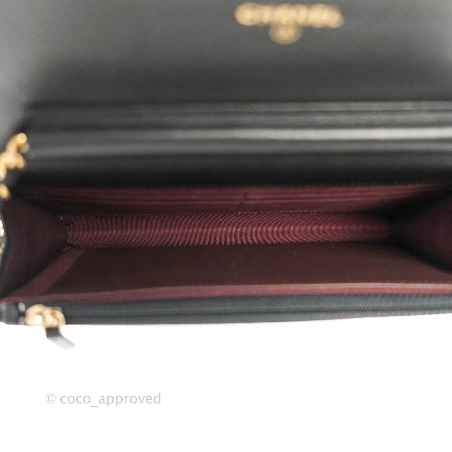 Chanel Aged Calfskin Quilted Reissue Wallet On Chain WOC Black Gold Hardware