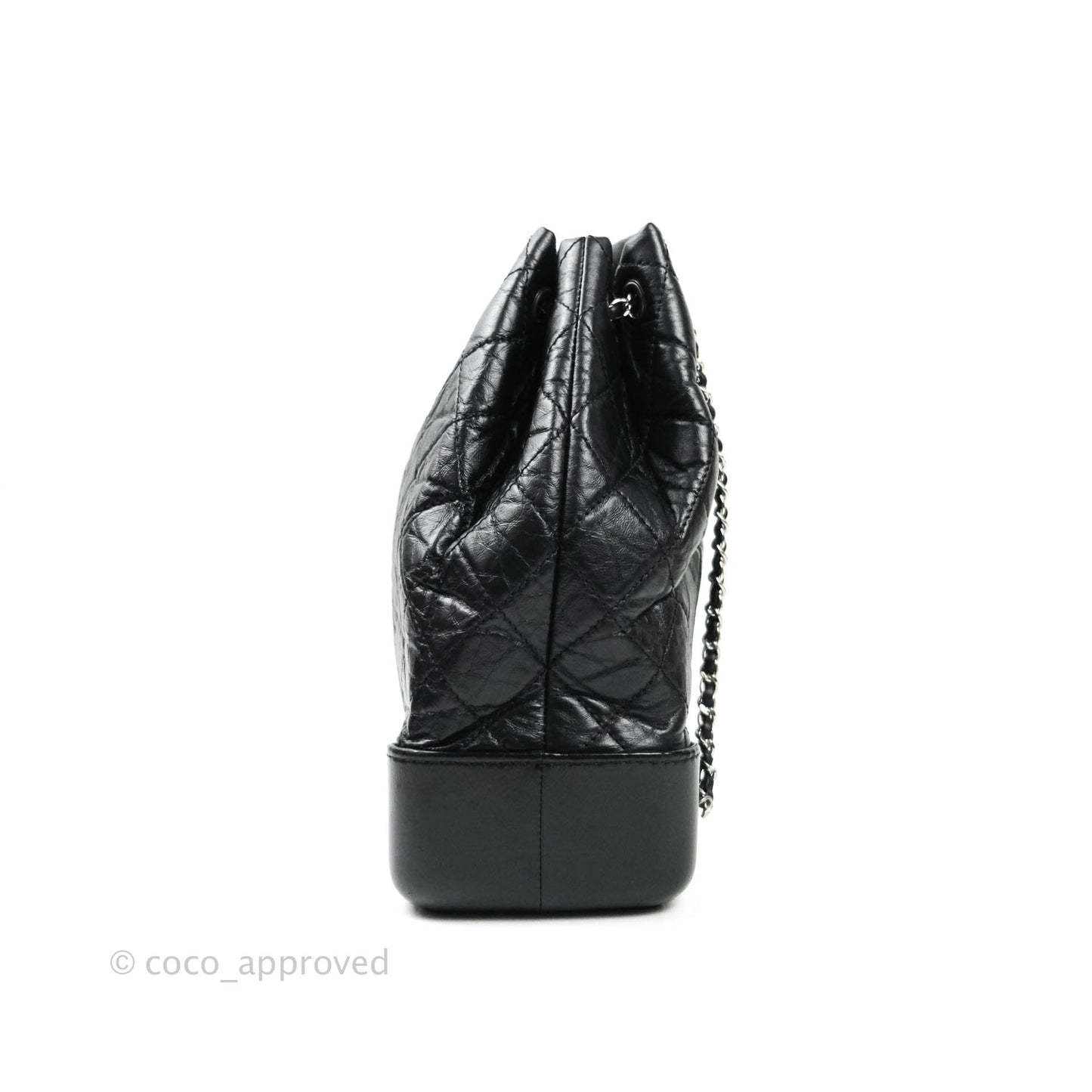 Chanel Gabrielle Backpack Black Aged Calfskin Medium Black