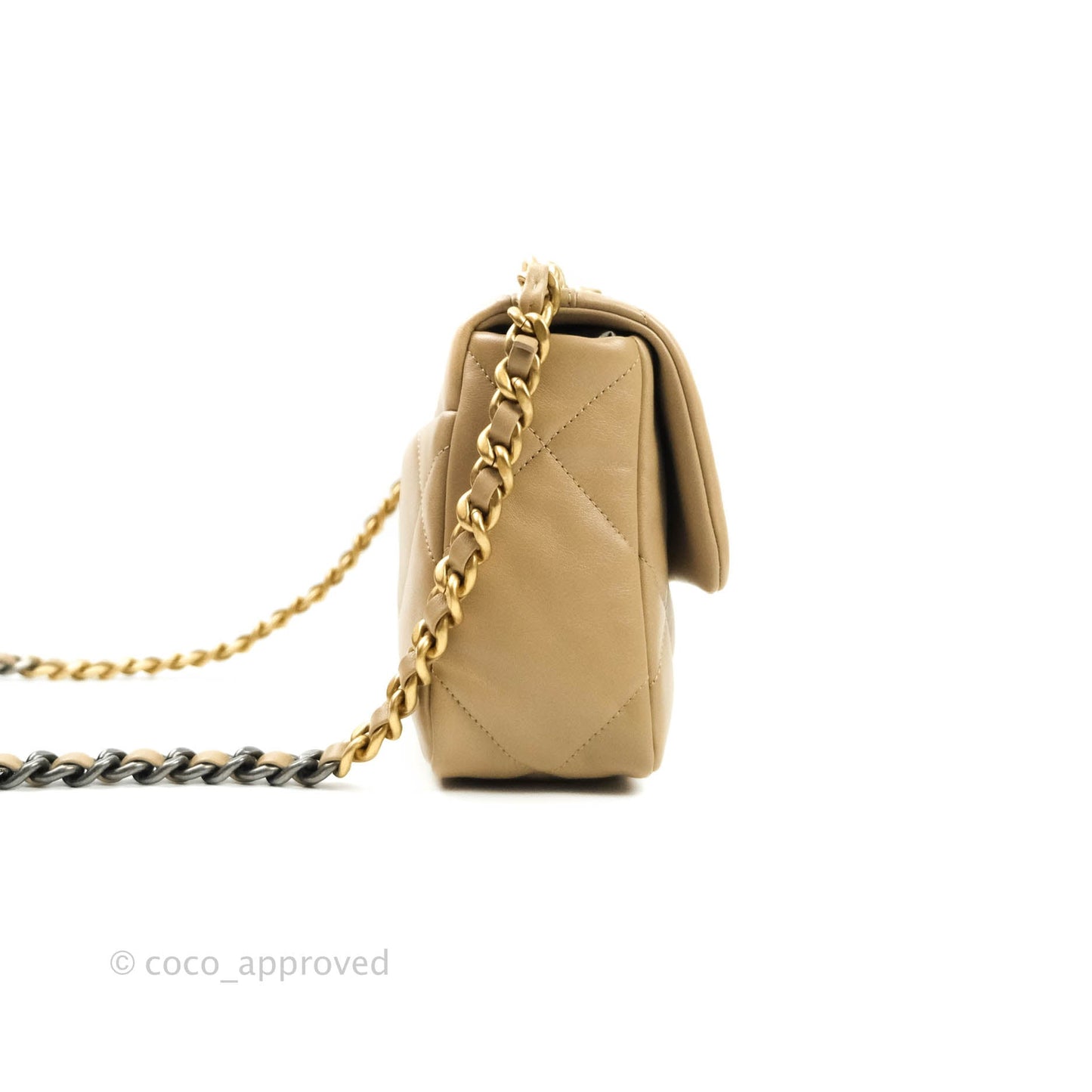 Chanel 19 Small Dark Beige Mixed Hardware 21S