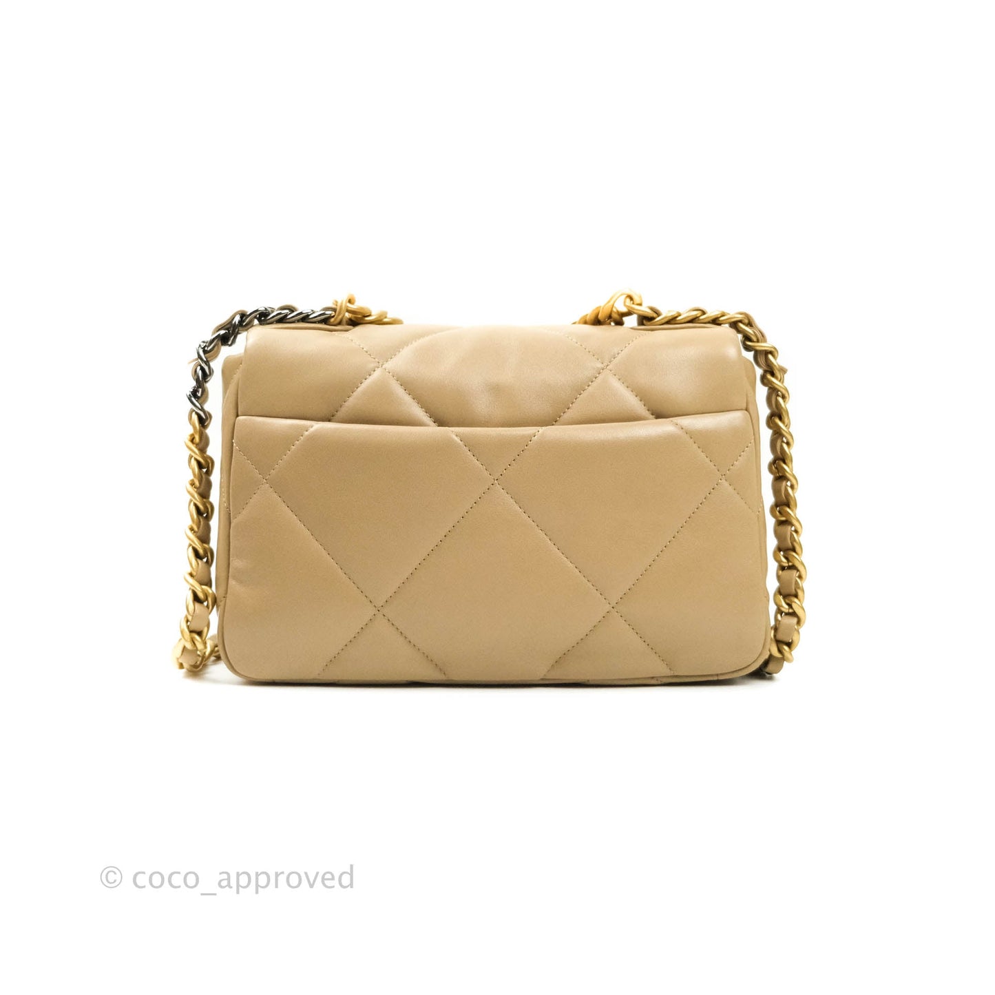 Chanel 19 Small Dark Beige Mixed Hardware 21S