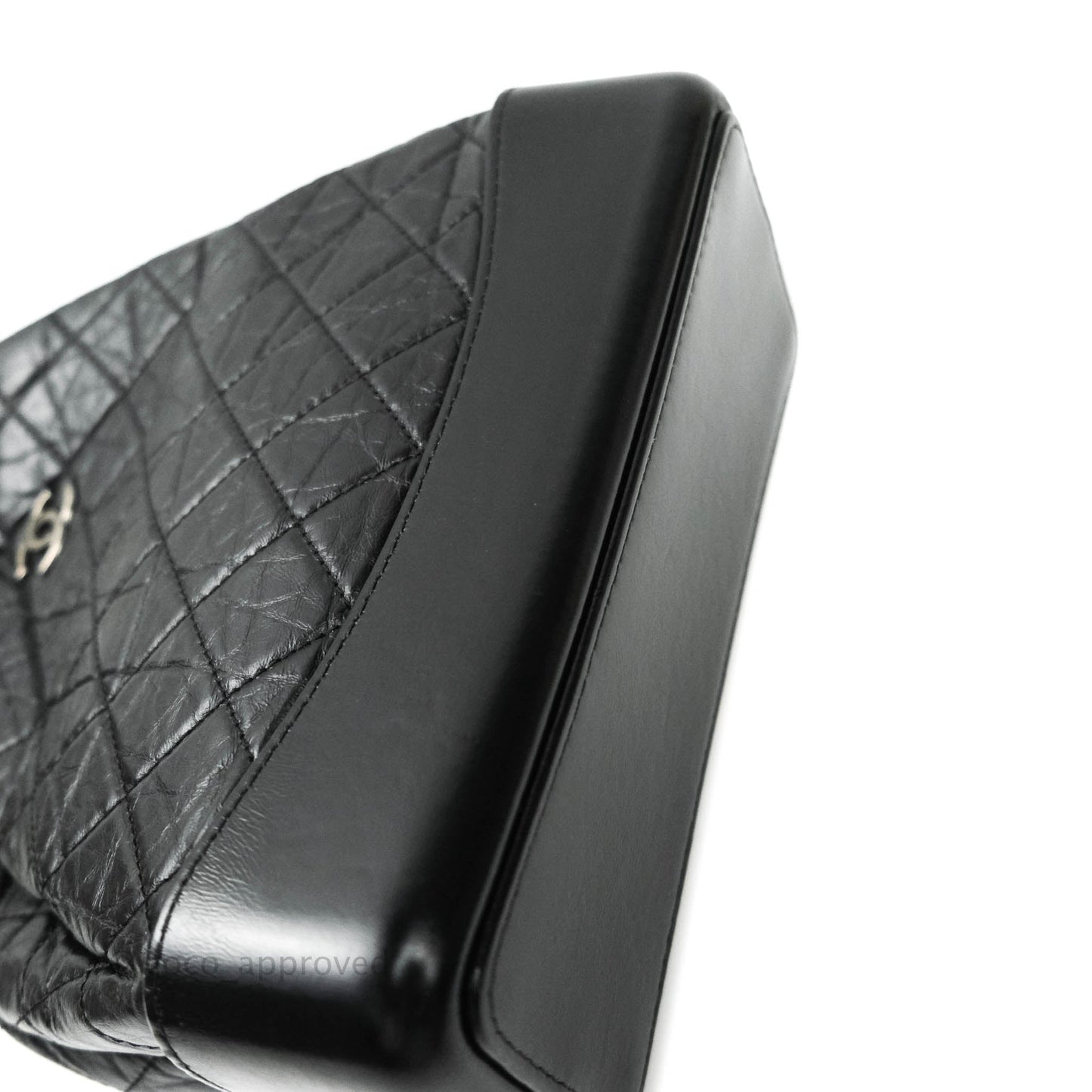 Chanel Gabrielle Backpack Black Aged Calfskin Medium Black