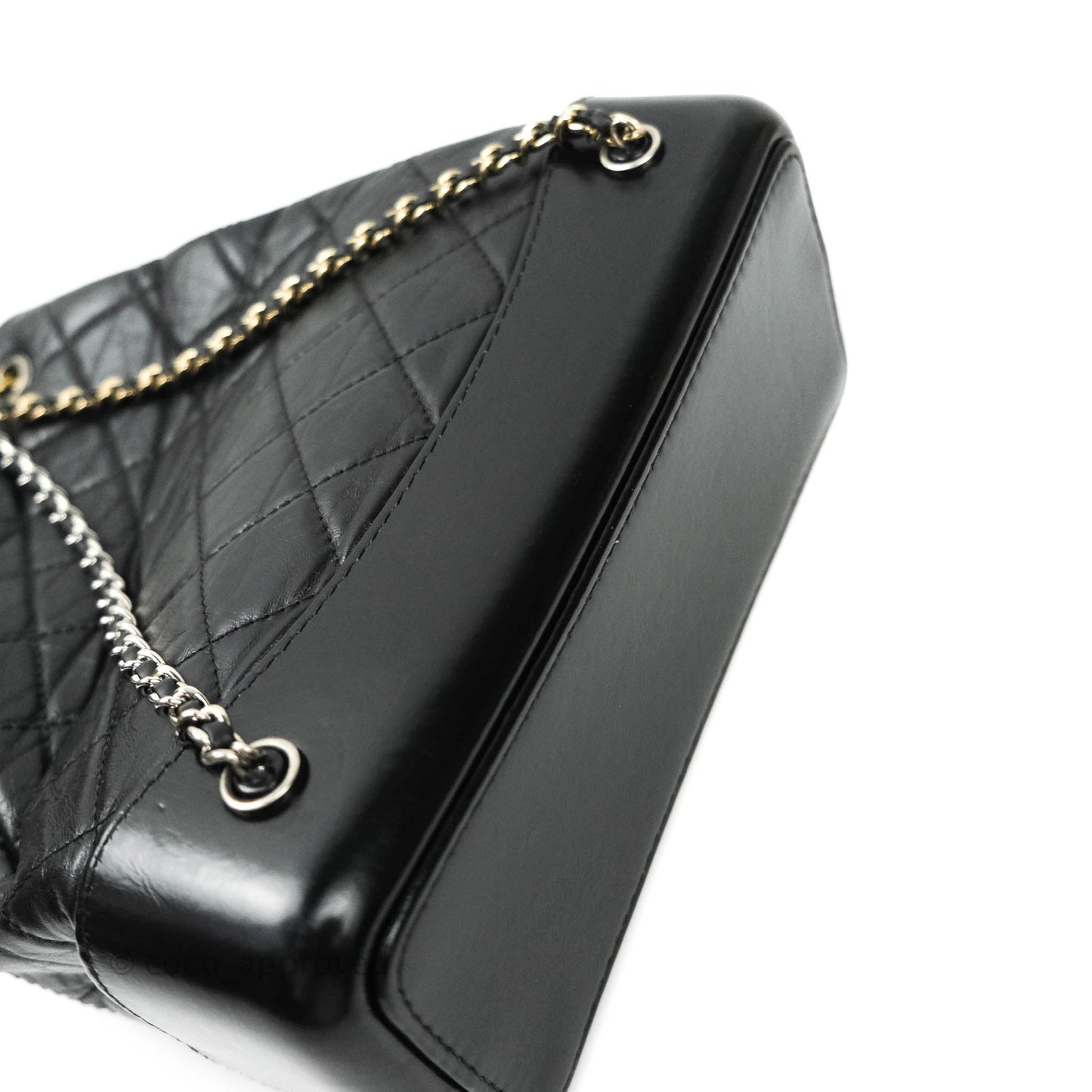 Chanel Gabrielle Backpack Black Aged Calfskin Medium Black