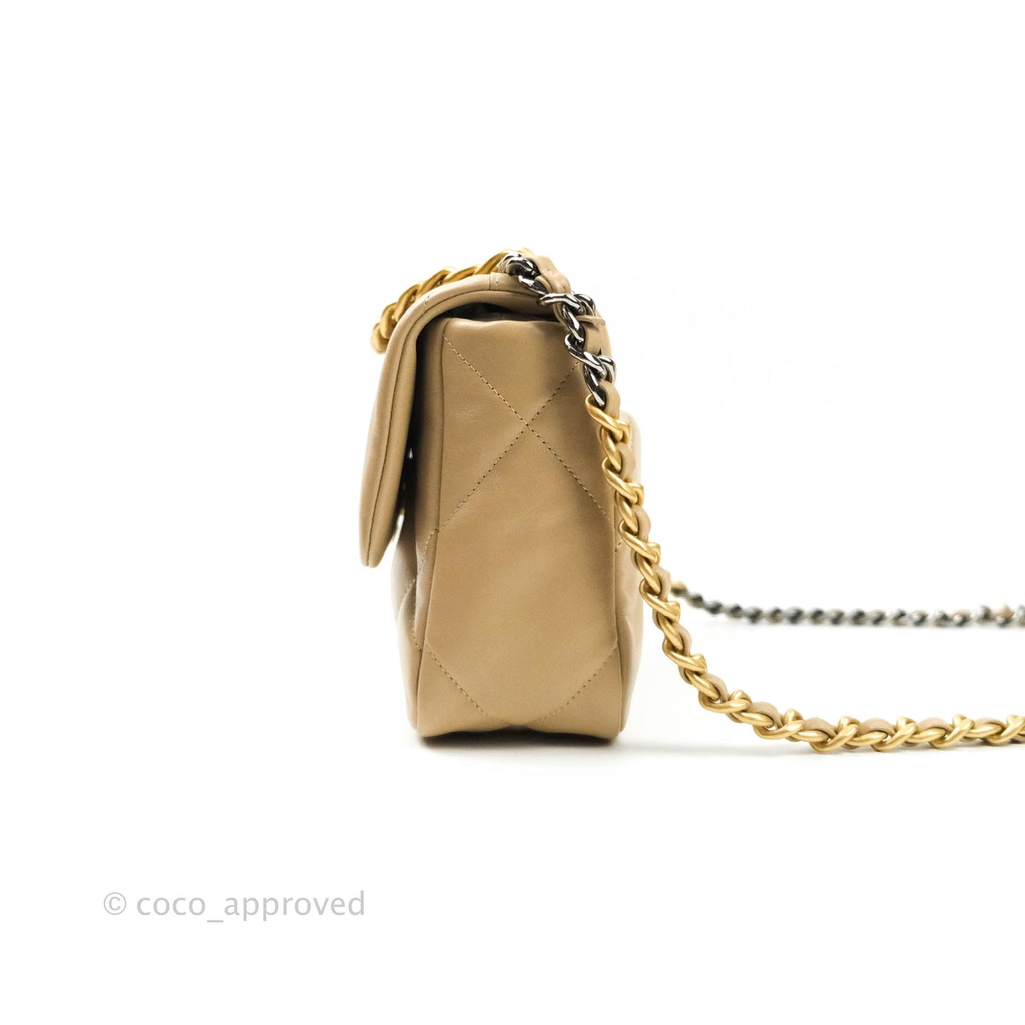 Chanel 19 Small Dark Beige Mixed Hardware 21S