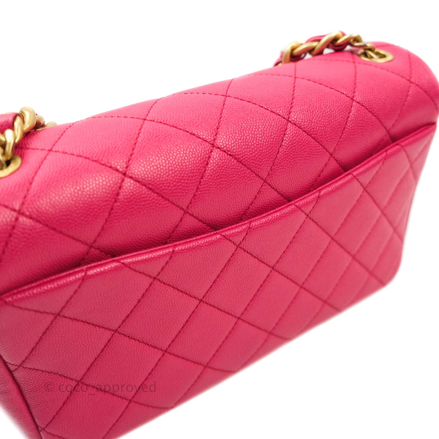 Chanel Quilted Medium Fashion Therapy Flap Bag Pink Caviar Aged Gold Hardware