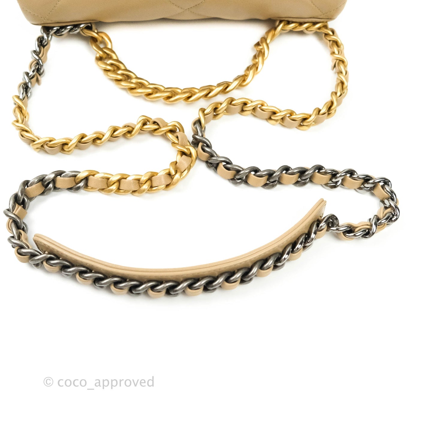 Chanel 19 Small Dark Beige Mixed Hardware 21S