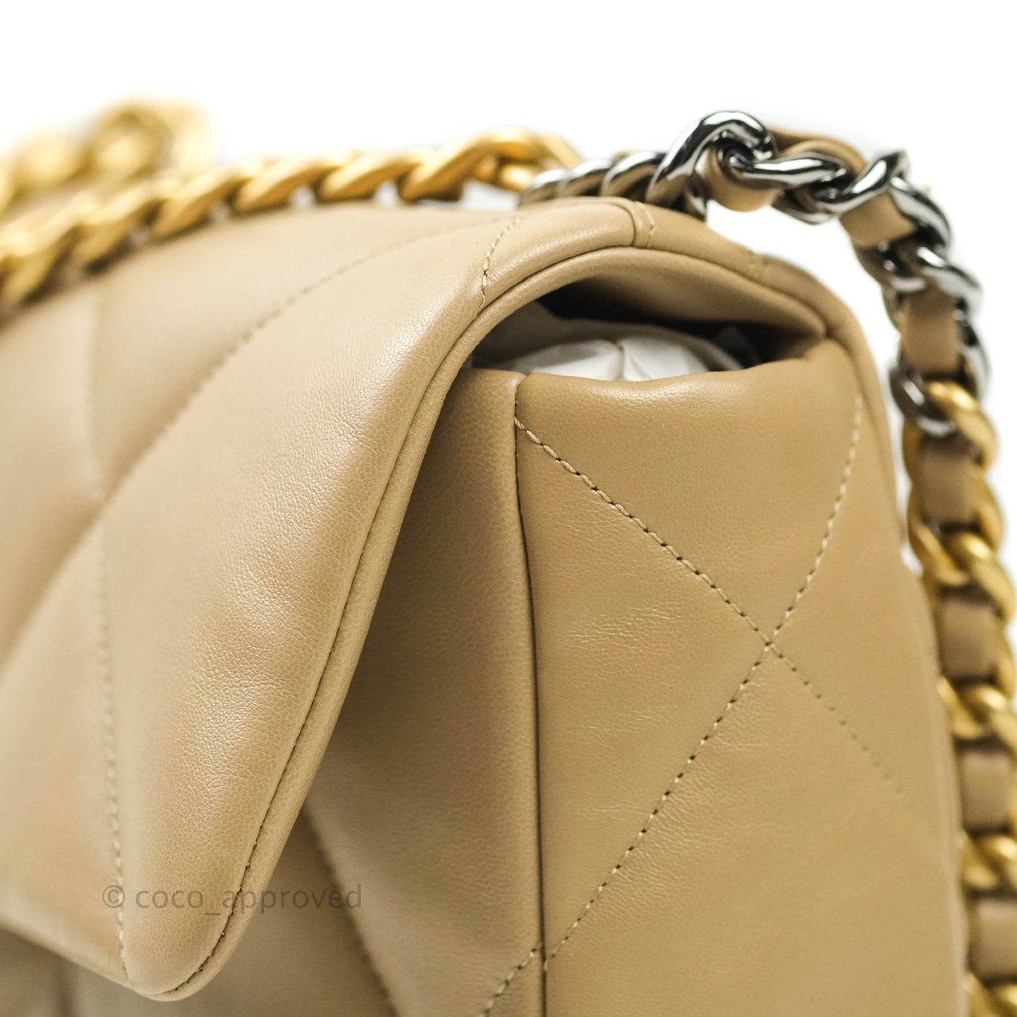 Chanel 19 Small Dark Beige Mixed Hardware 21S