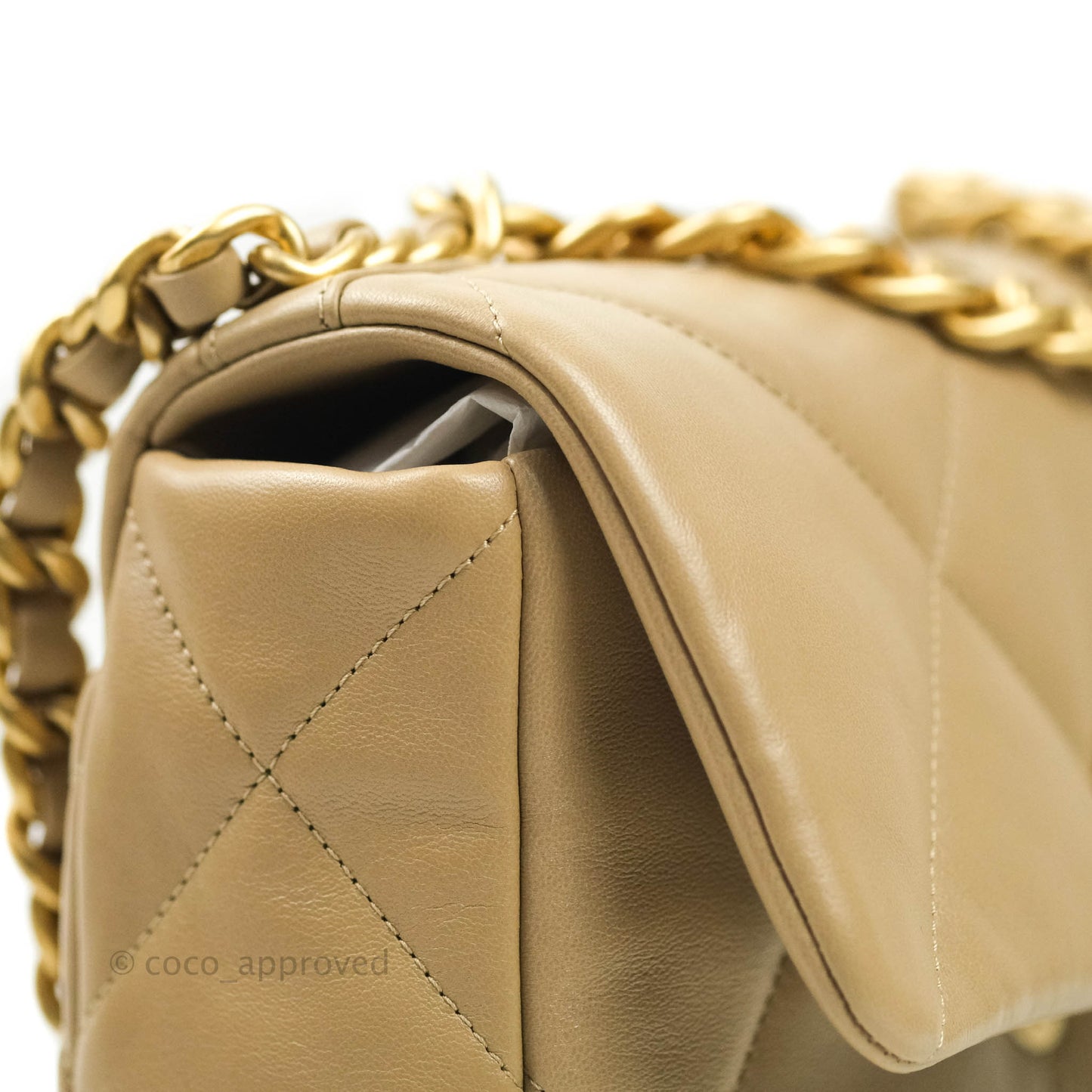 Chanel 19 Small Dark Beige Mixed Hardware 21S