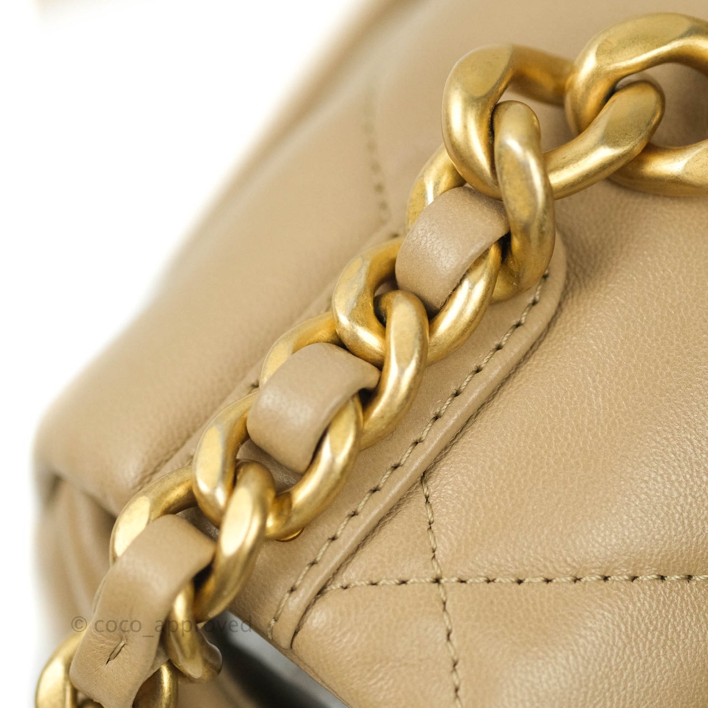 Chanel 19 Small Dark Beige Mixed Hardware 21S