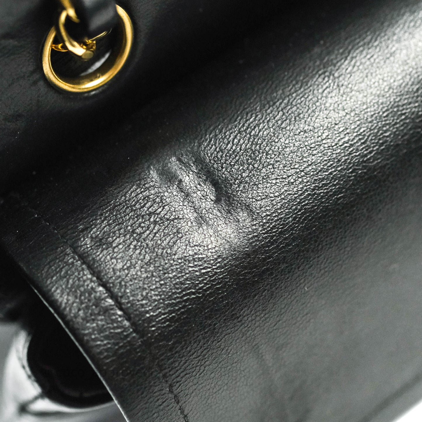 Chanel Classic M/L Medium Double Flap Black Lambskin Gold Hardware