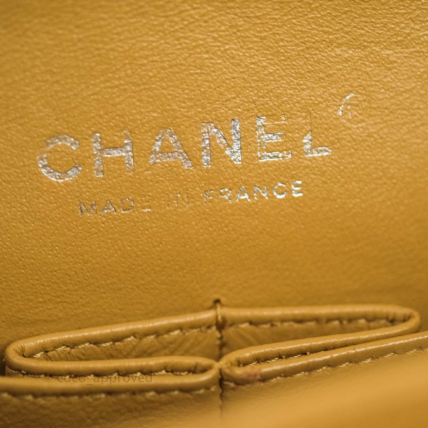 Chanel Caviar Quilted M/L Medium Double Flap Dark Beige Silver Hardware