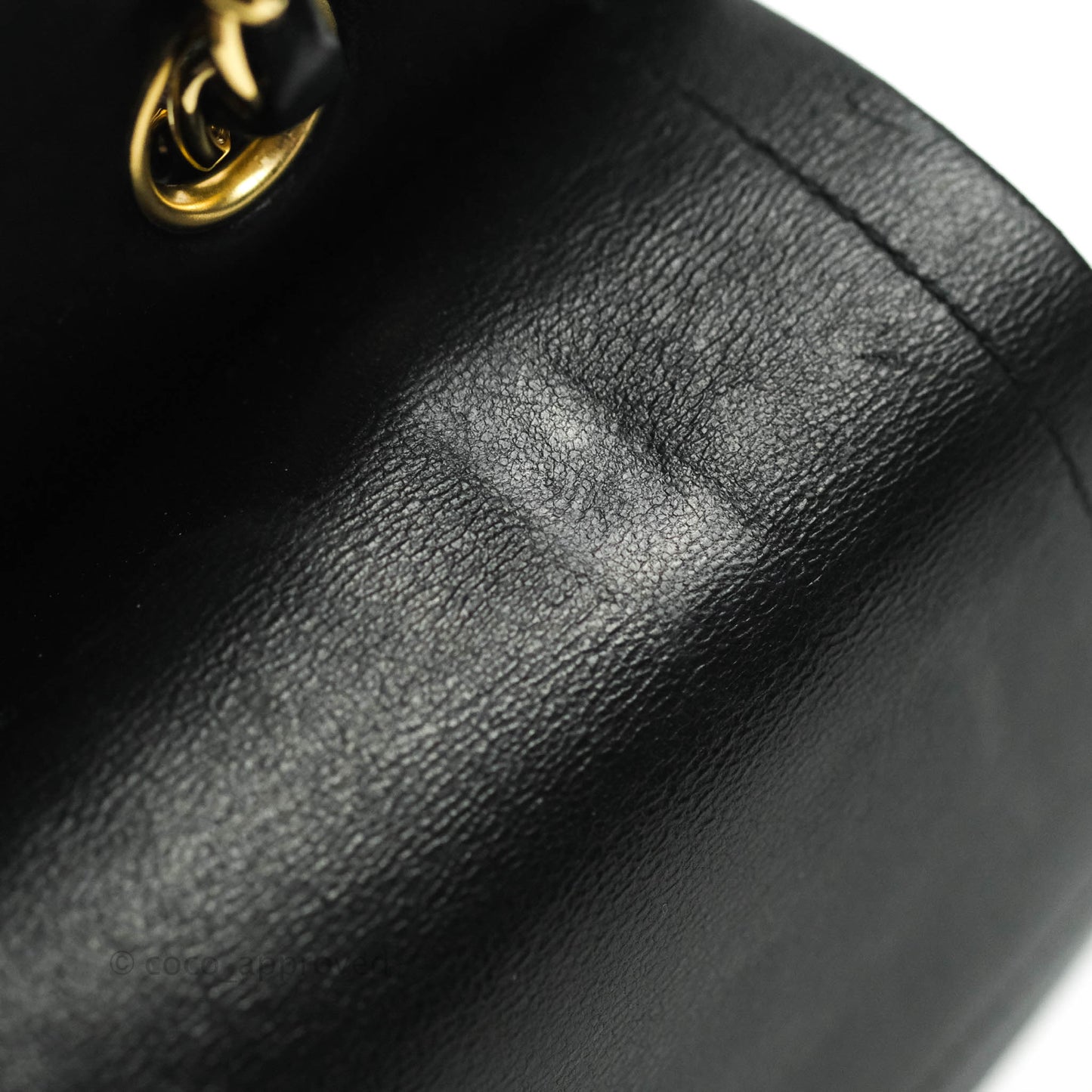 Chanel Classic M/L Medium Double Flap Black Lambskin Gold Hardware