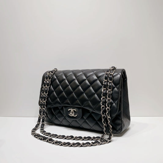 No.4191-Chanel Lambskin Classic Jumbo Double Flap Bag